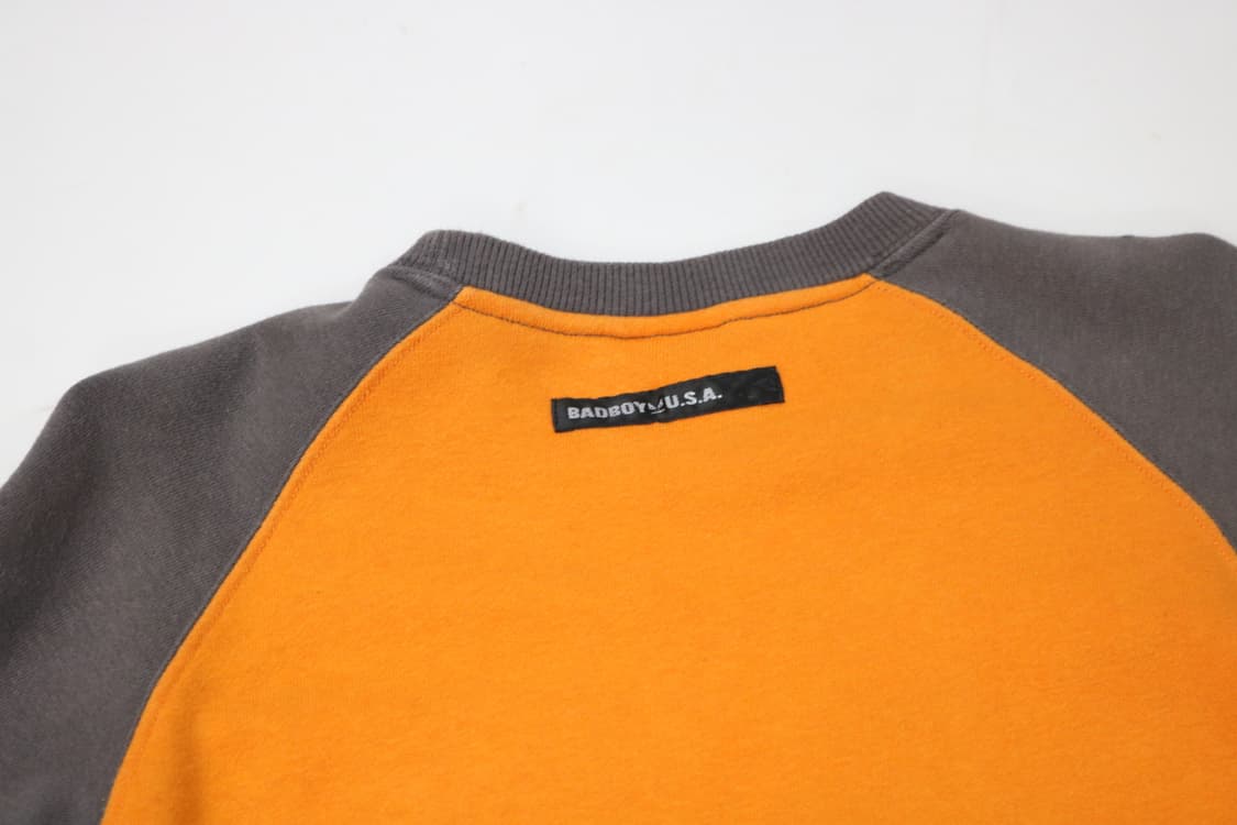배드보이 빈티지 드래곤 그래픽 오렌지 배색 맨투맨 상품이미지8