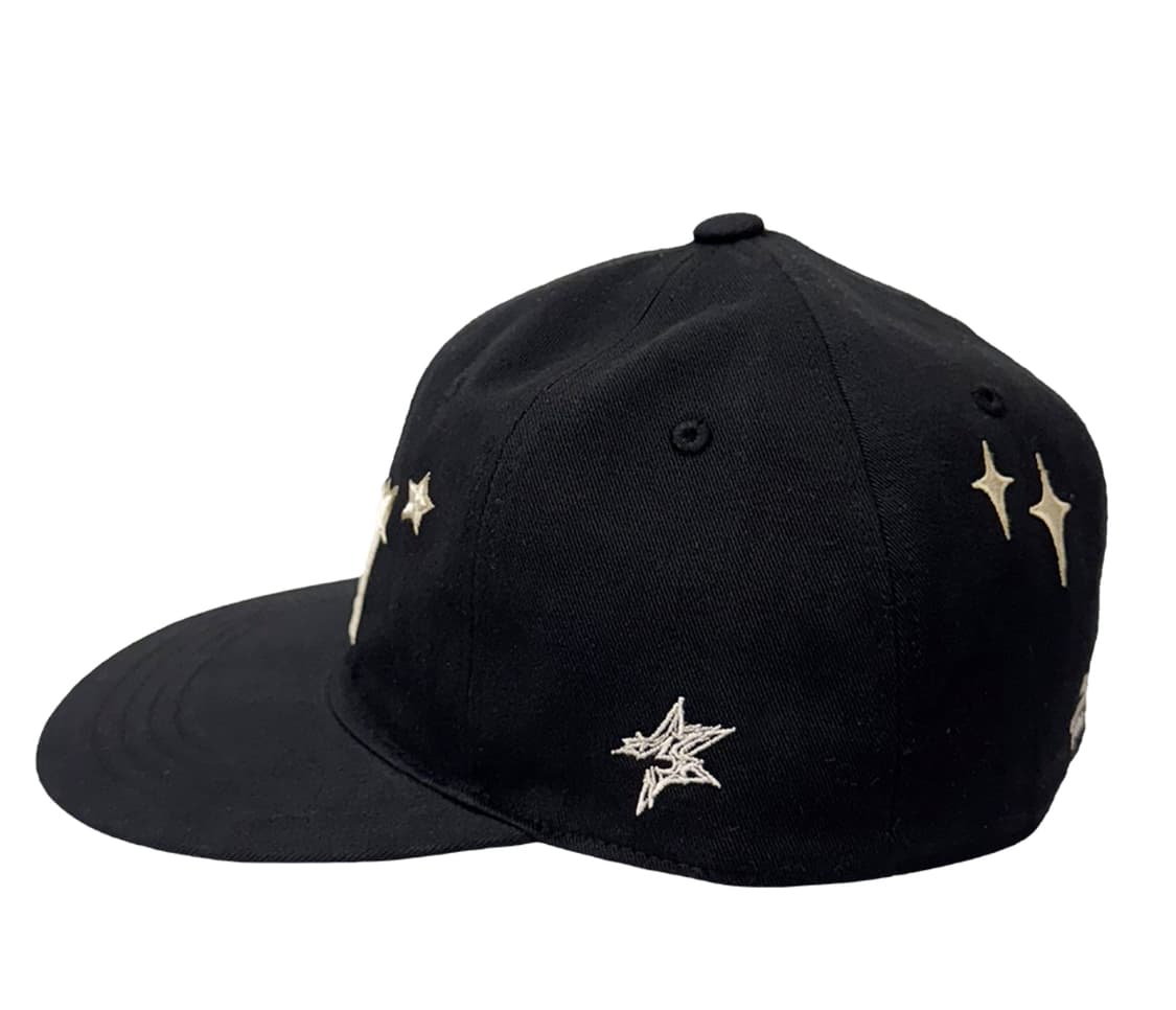 아오이로 6 패널 히카리 A/N 피티드 캡 블랙 1사이즈 상품이미지4