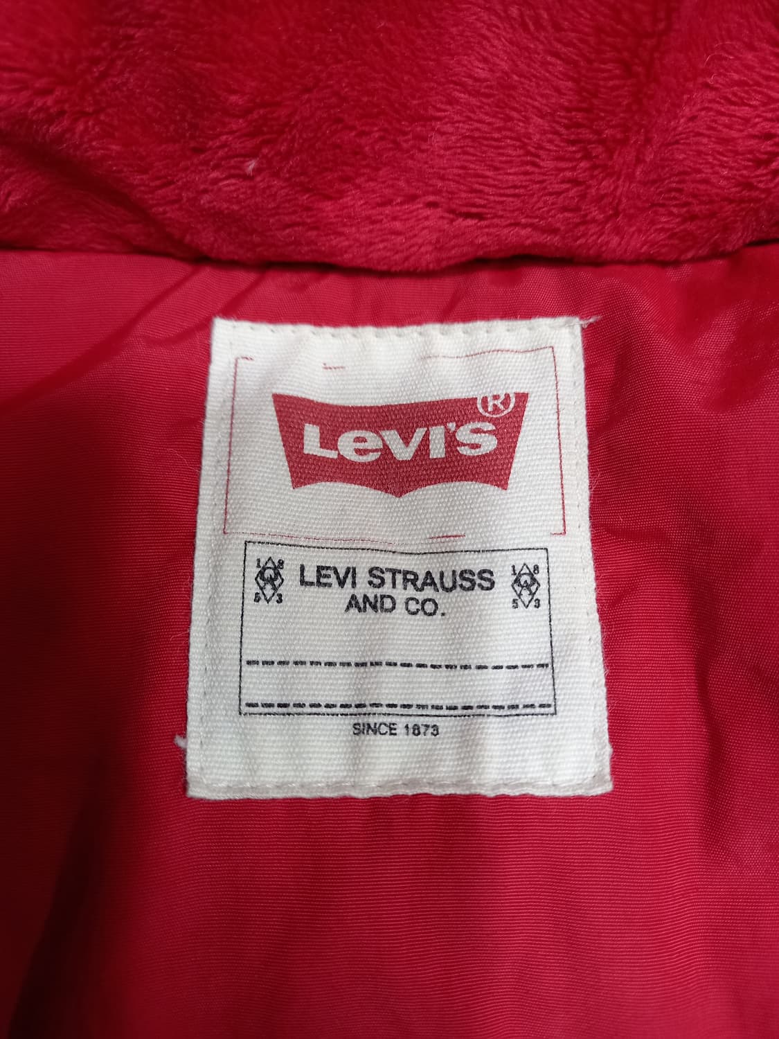 M90 리바이스 여성용 덕다운 하프패딩 레드 M-978 상품이미지6