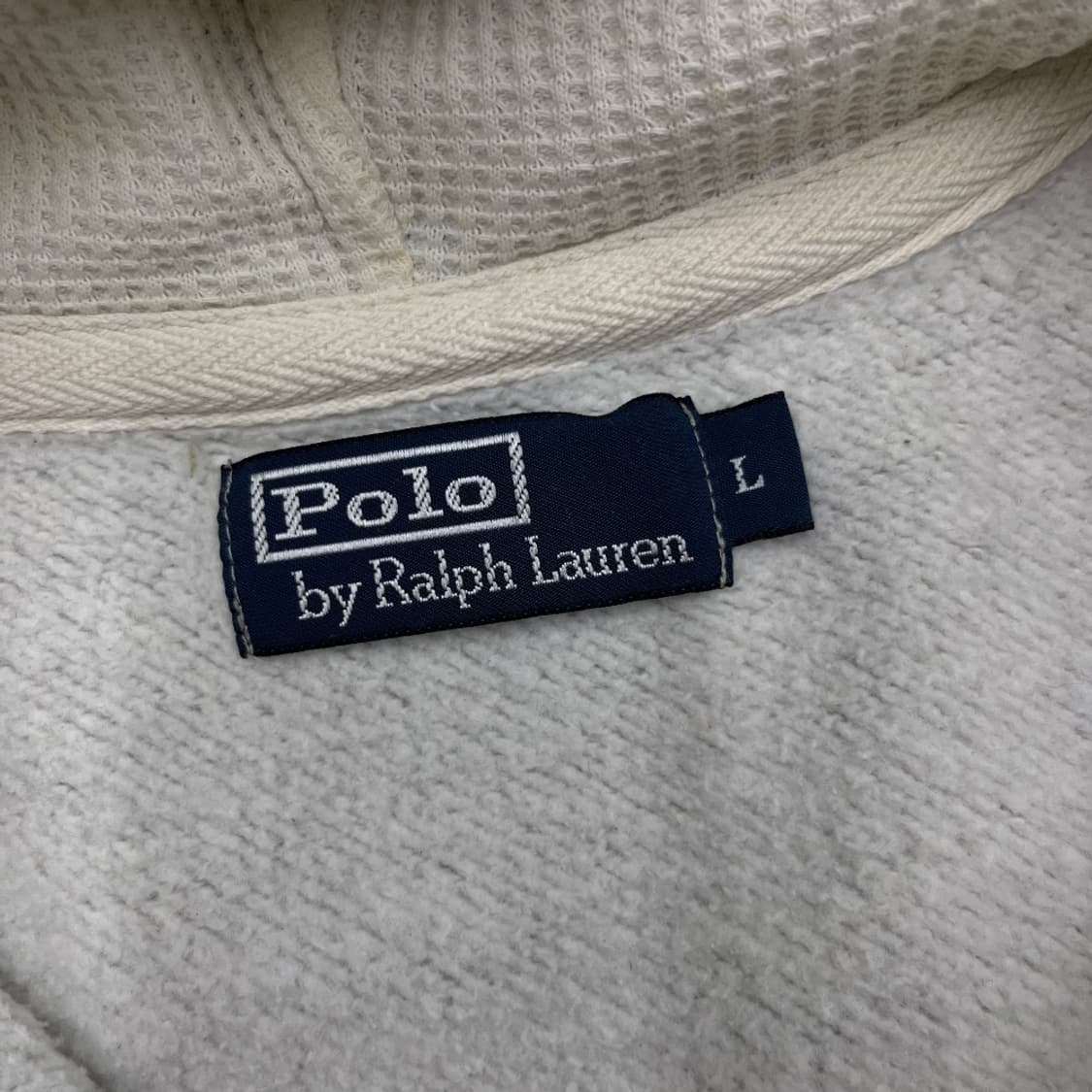 폴로 랄프로렌 버건디포니 그레이 후드집업 L 상품이미지5
