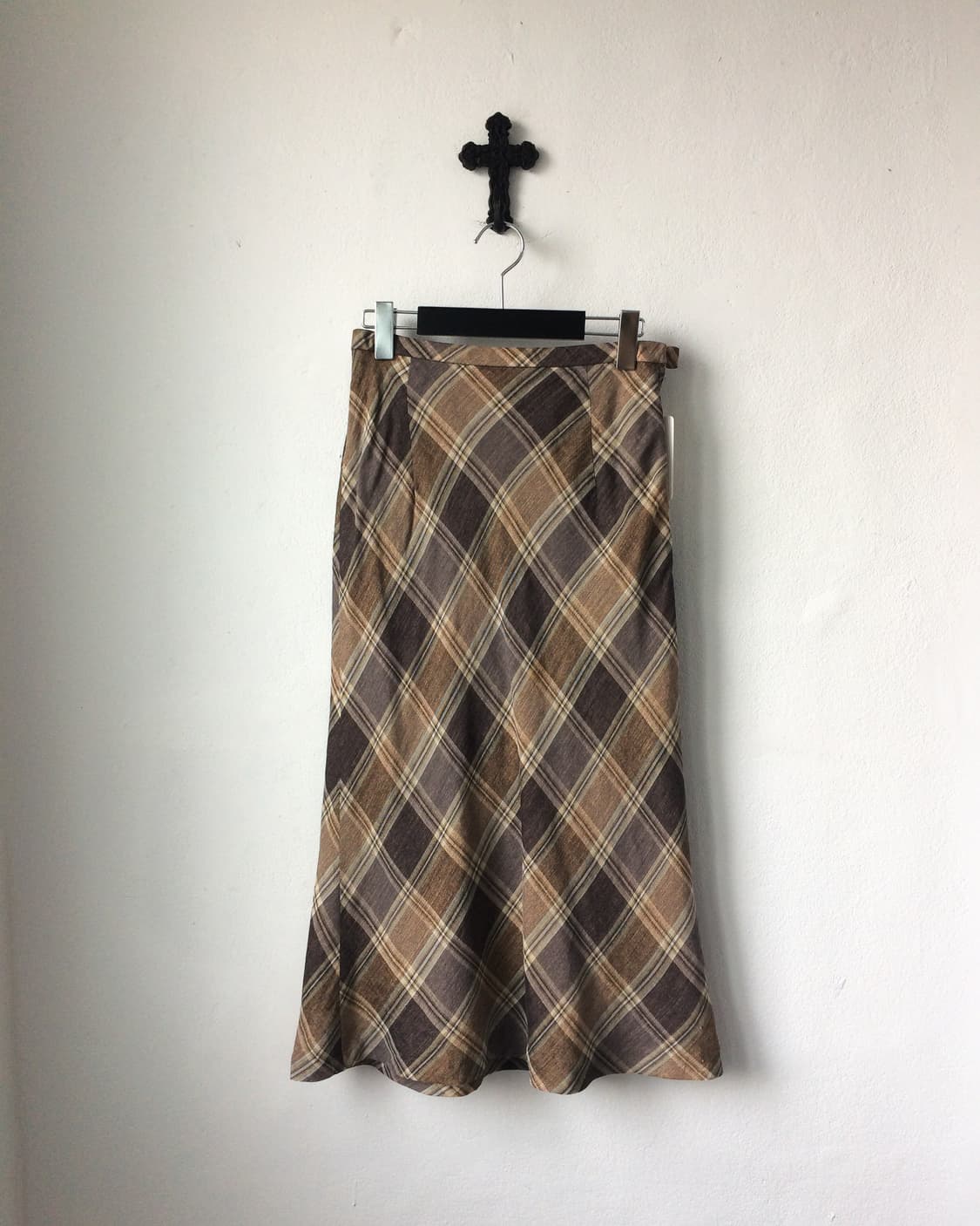 Check pattern long skirt 상품이미지1