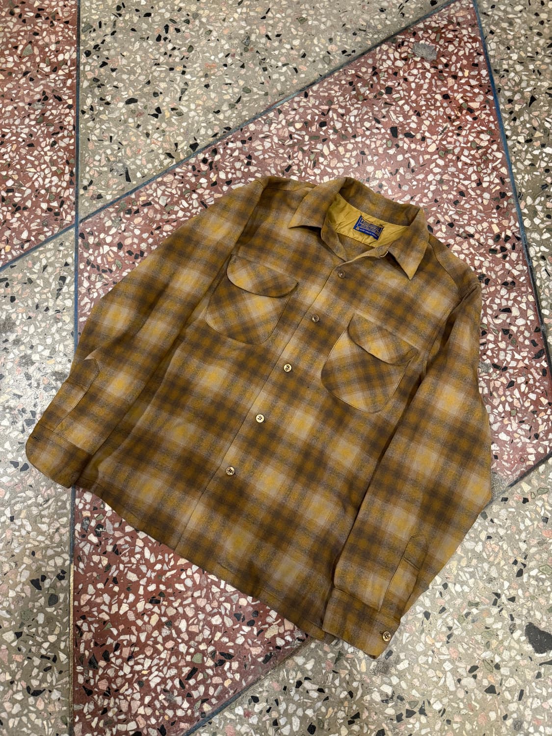 60s 펜들턴 옴브레 보드셔츠 (M) 상품이미지2