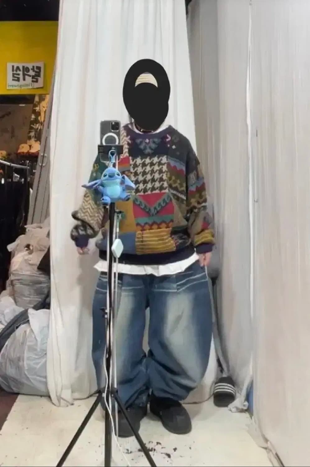 빈티지 패턴니트 XL 택포 상품이미지1