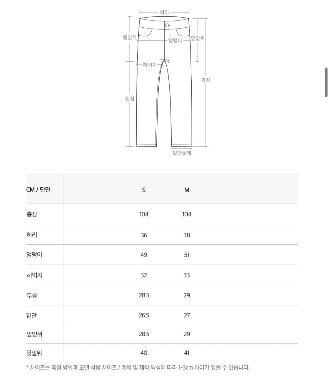 플랙 와이드 카고팬츠 차콜 M 상품이미지5