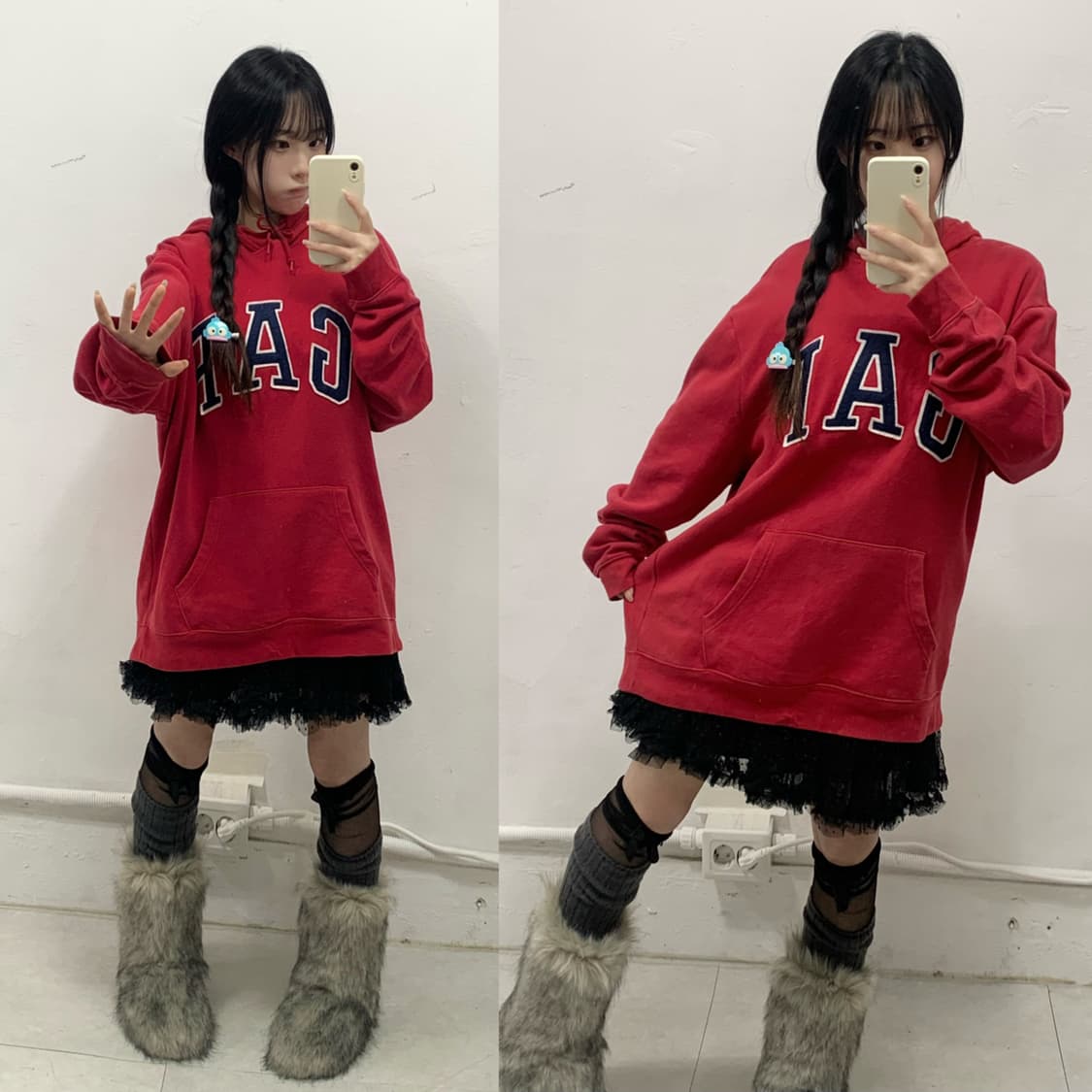 [GAP] 갭 딸기맛 🍓 아방핏 후드티 상품이미지1