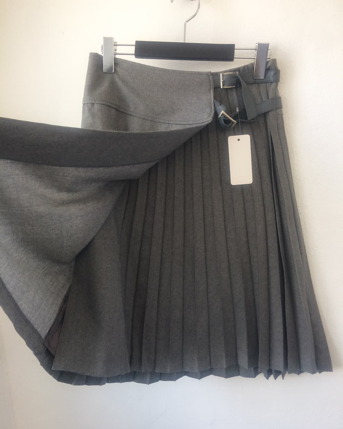 Belted pleats wrap midi skirt 상품이미지2