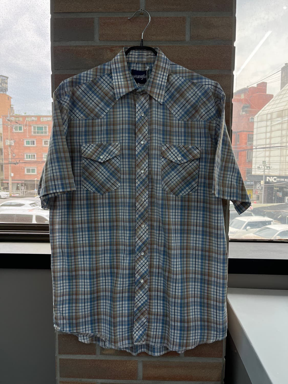 랭글러 웨스턴 체크 반팔 셔츠 상품이미지7