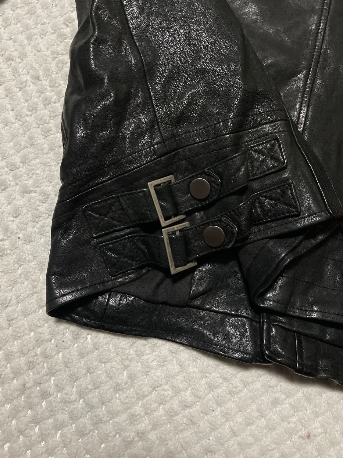 광희시장 웨스턴 무드 램스킨 양가죽 레더 자켓 상품이미지6