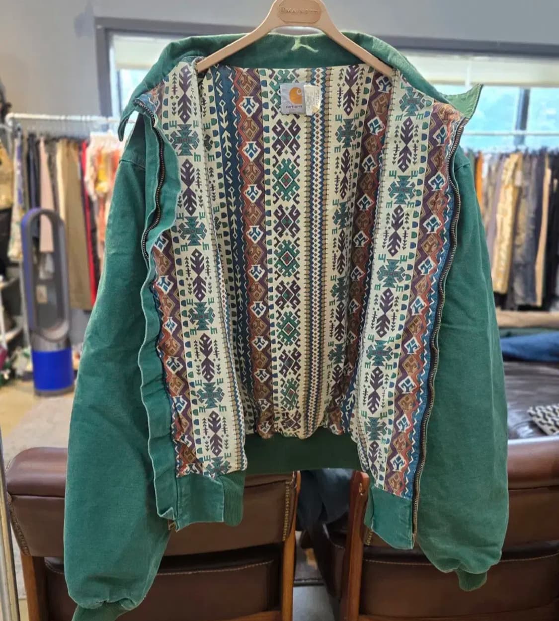 90s 칼하트 JS1158 아즈텍 라이너자켓 2XL 상품이미지3