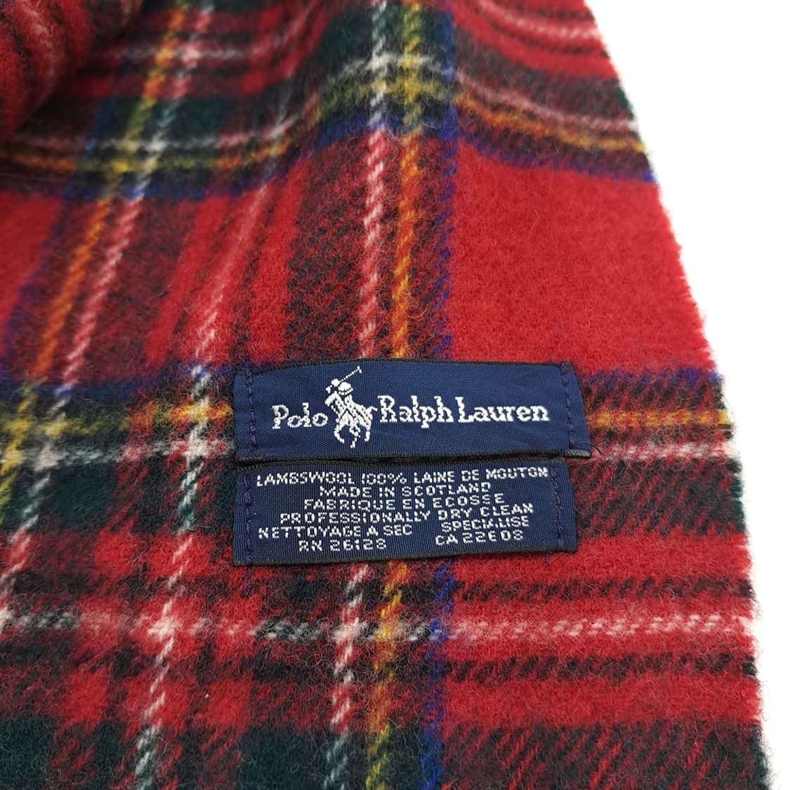 MX191 폴로 랄프로렌 크리스마스 타탄체크 램스울 목도리 머플러 상품이미지6