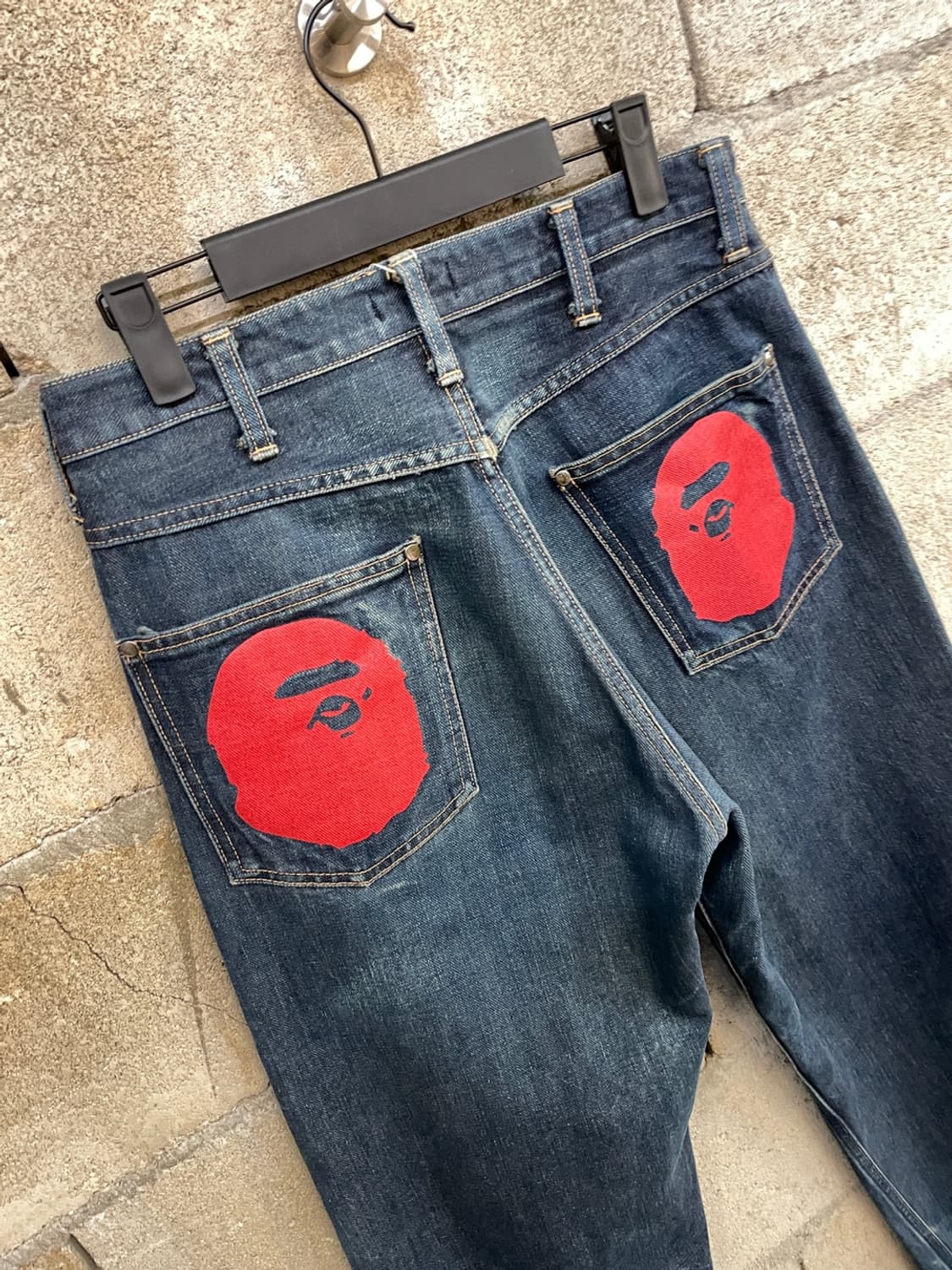 베이프 사루 헤드 데님 팬츠 상품이미지2