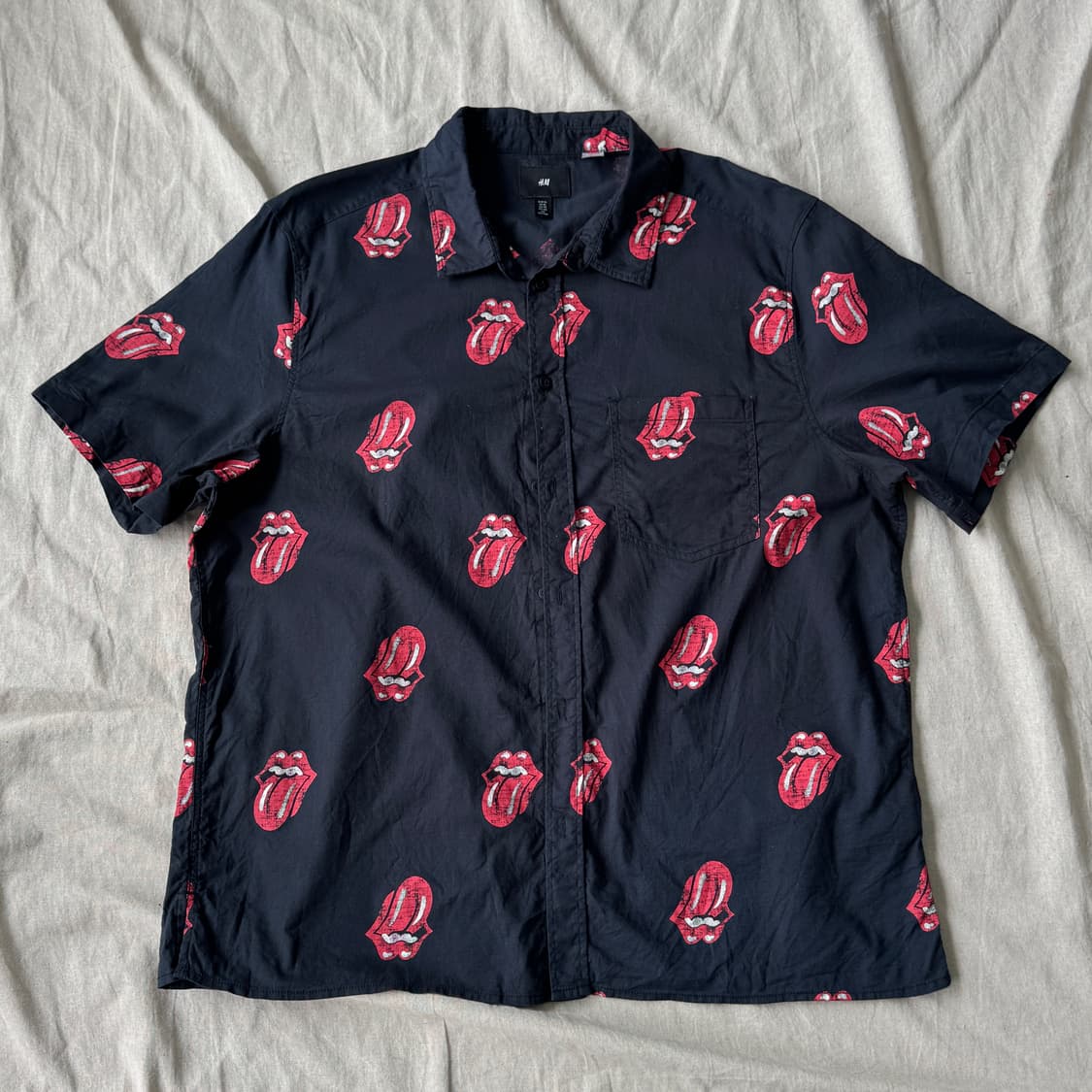  H&M 롤링스톤 반팔 셔츠 XL 상품이미지1