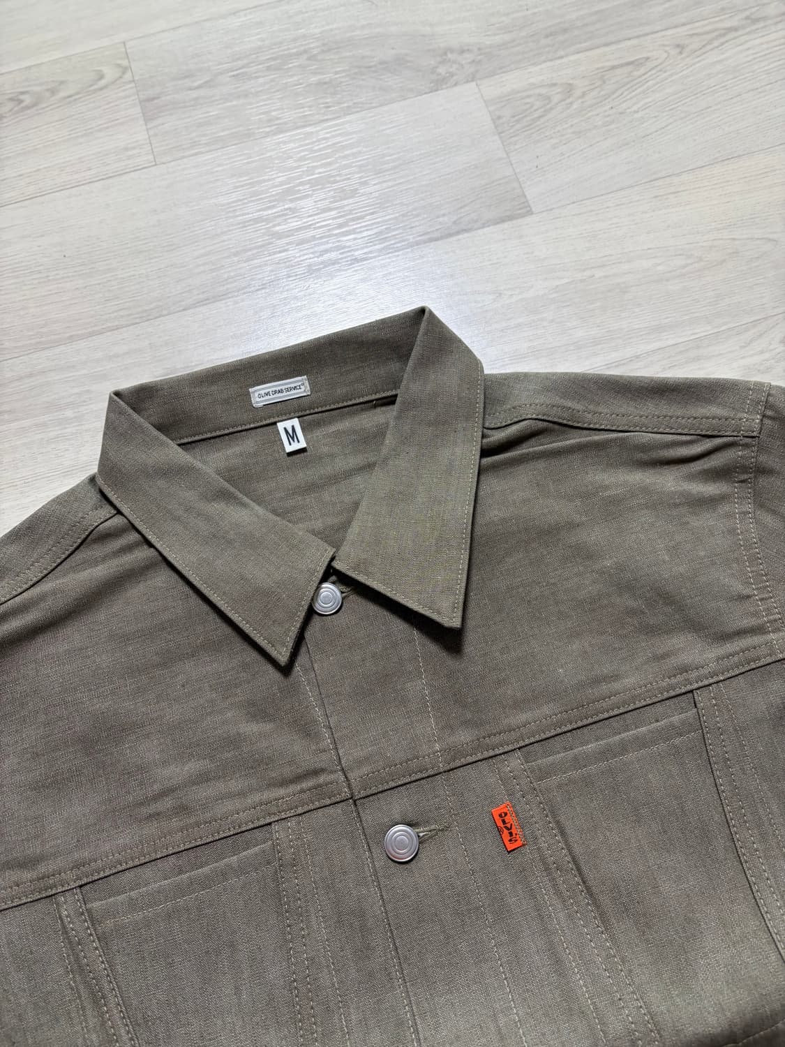 올리브드랩서비스 ODS 페이크 트러커 자켓 코코아 M 판매 상품이미지2