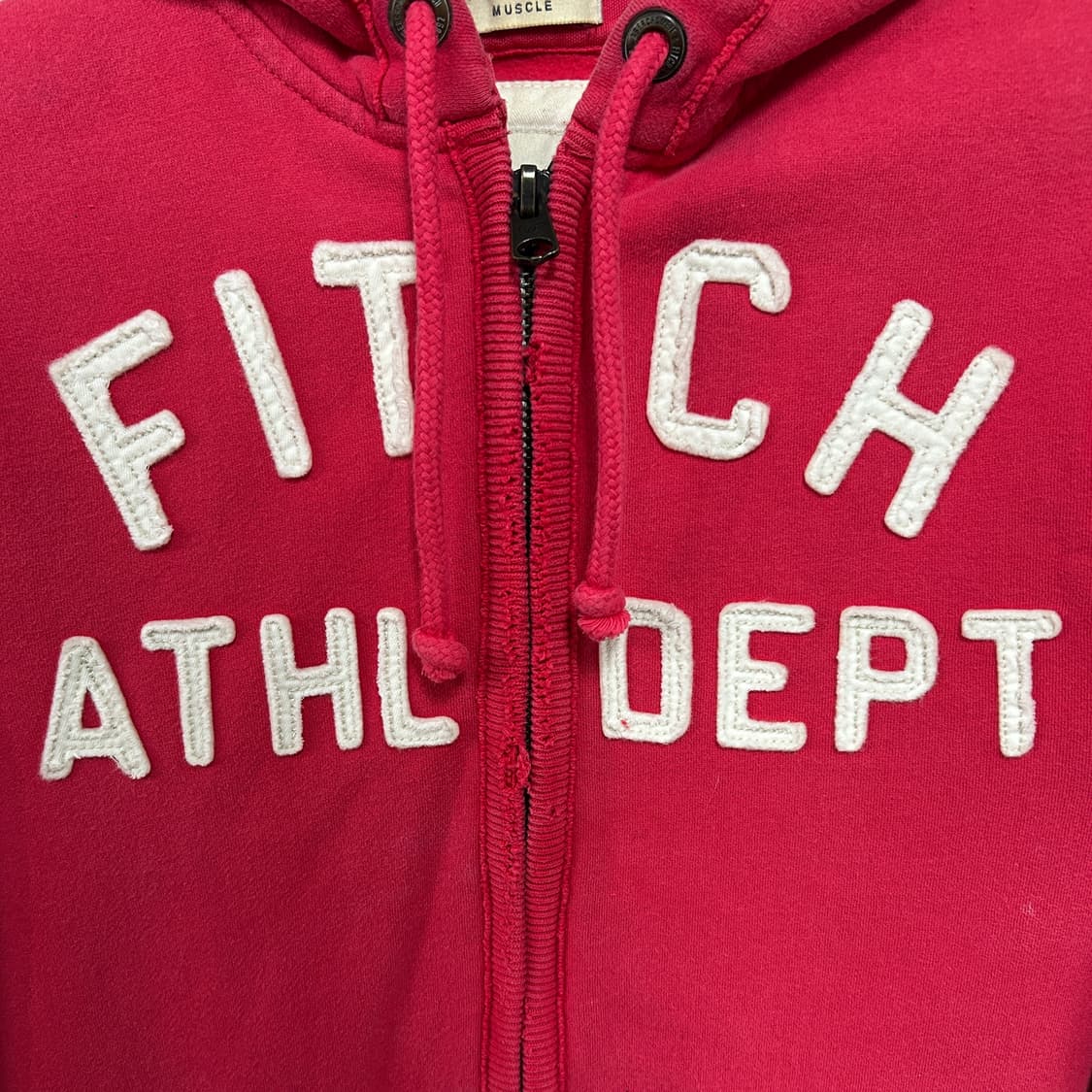 아베크롬비 y2k 빅로고 후드집업 핑크 상품이미지3