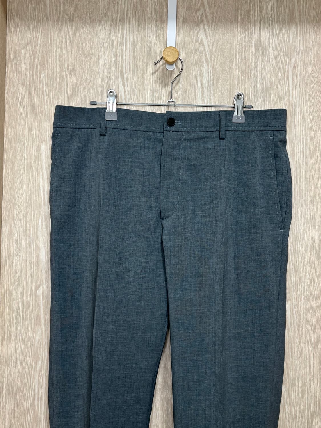 타임옴므 더젠틀 스트레이트핏 슬랙스86(34")/스모크그린 상품이미지2