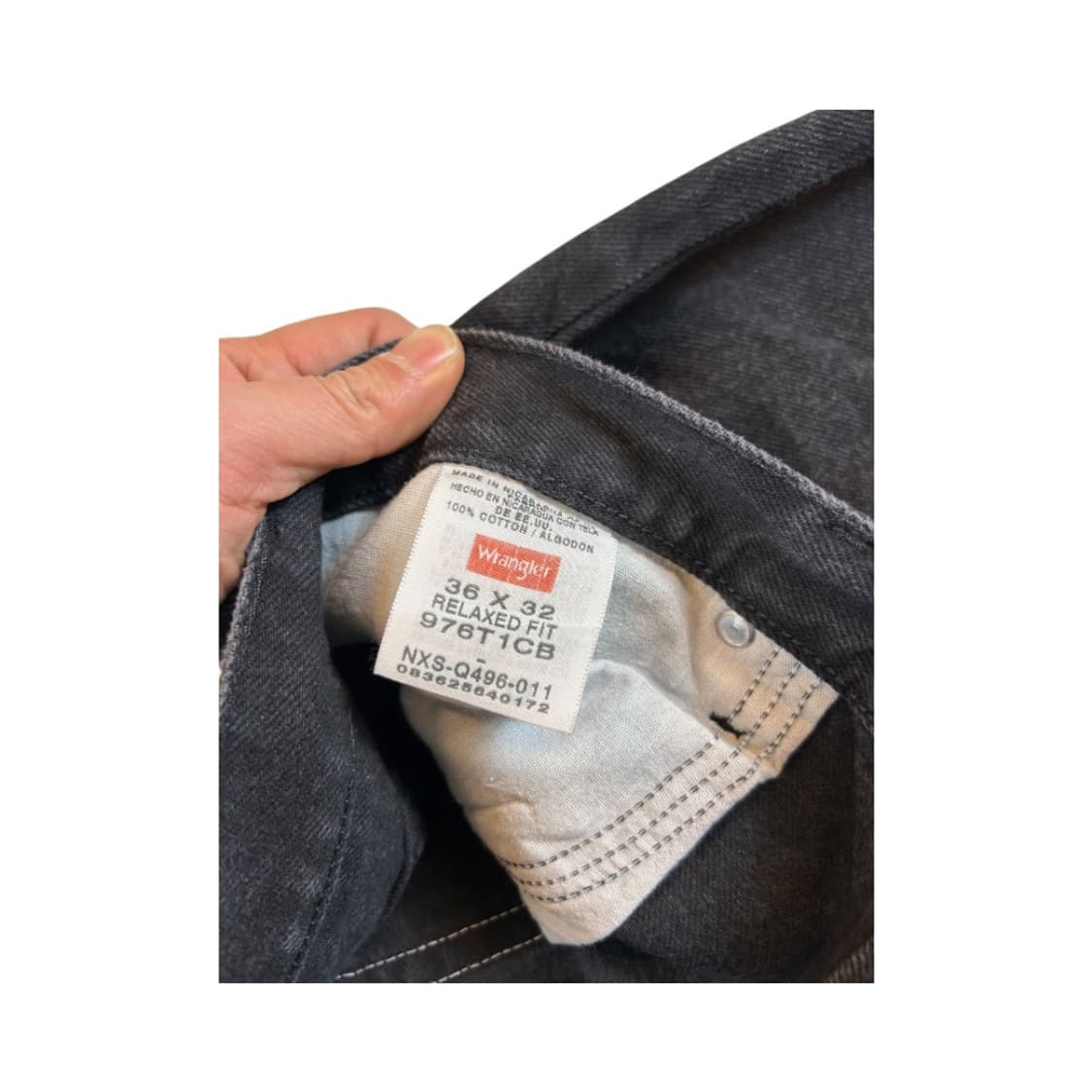 (XXL) 랭글러 릴랙스 핏 블렉 컷오프 데님 팬츠 BD-022 상품이미지5