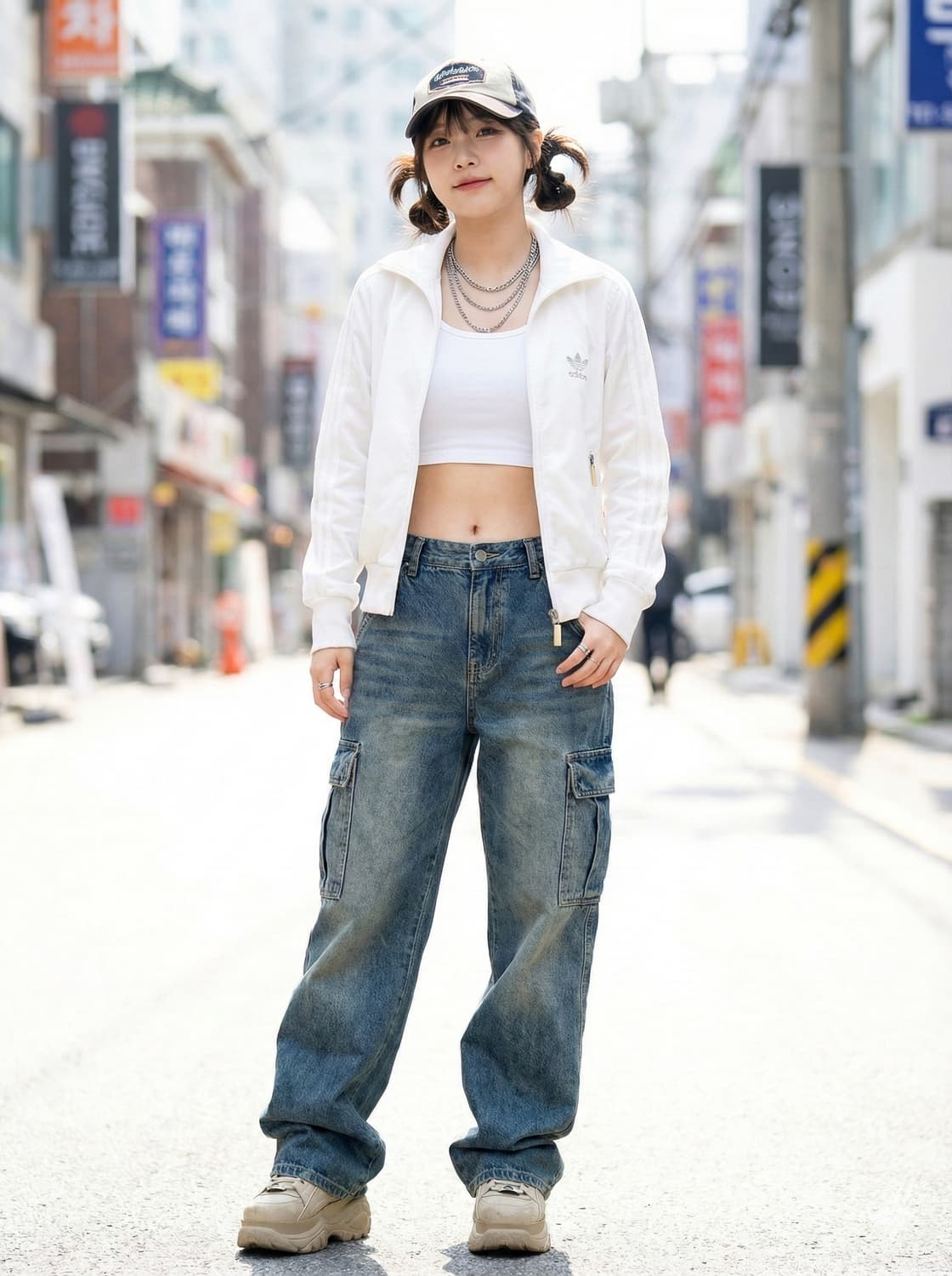 아디다스 우먼스 화이트실버 트랙탑 져지_95 상품이미지1