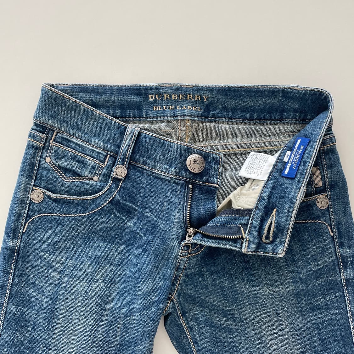 버버리 36,55 롤업 노바 체크 데님 7부 팬츠 바지 상품이미지6