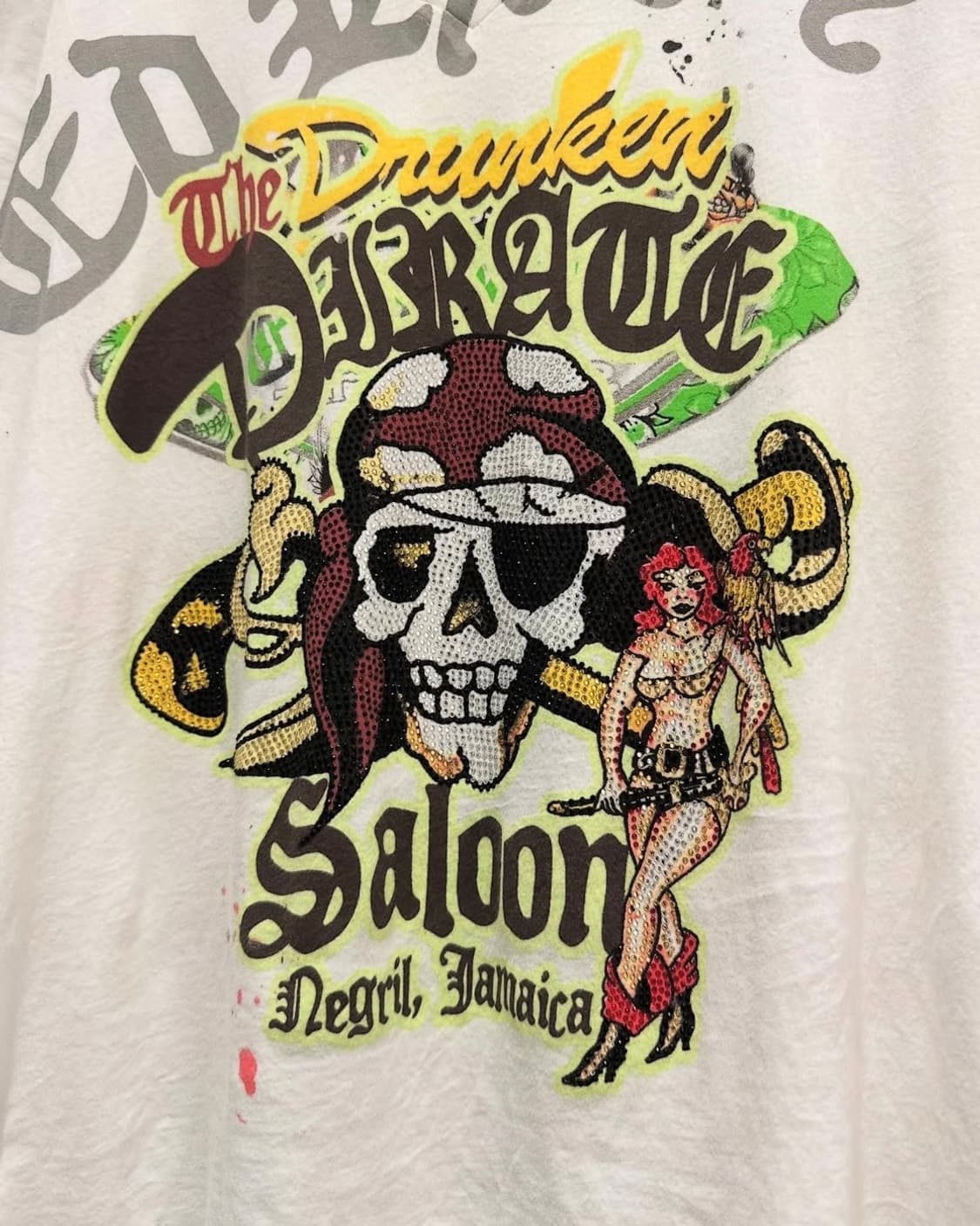 Skull printing white short-sleeve 상품이미지2