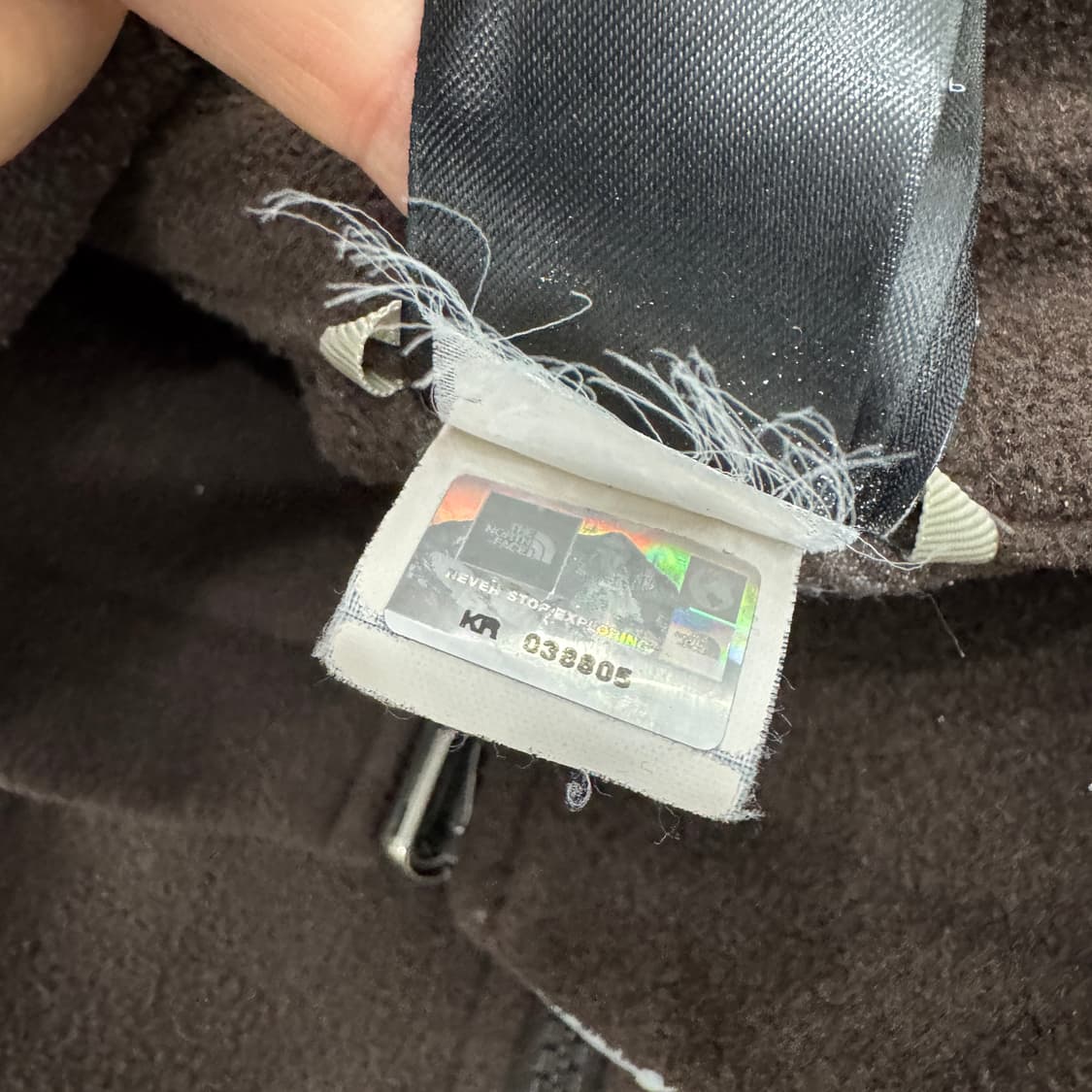 여성용 L(110) 해외판 노스페이스 브라운 플리스 집업  상품이미지6