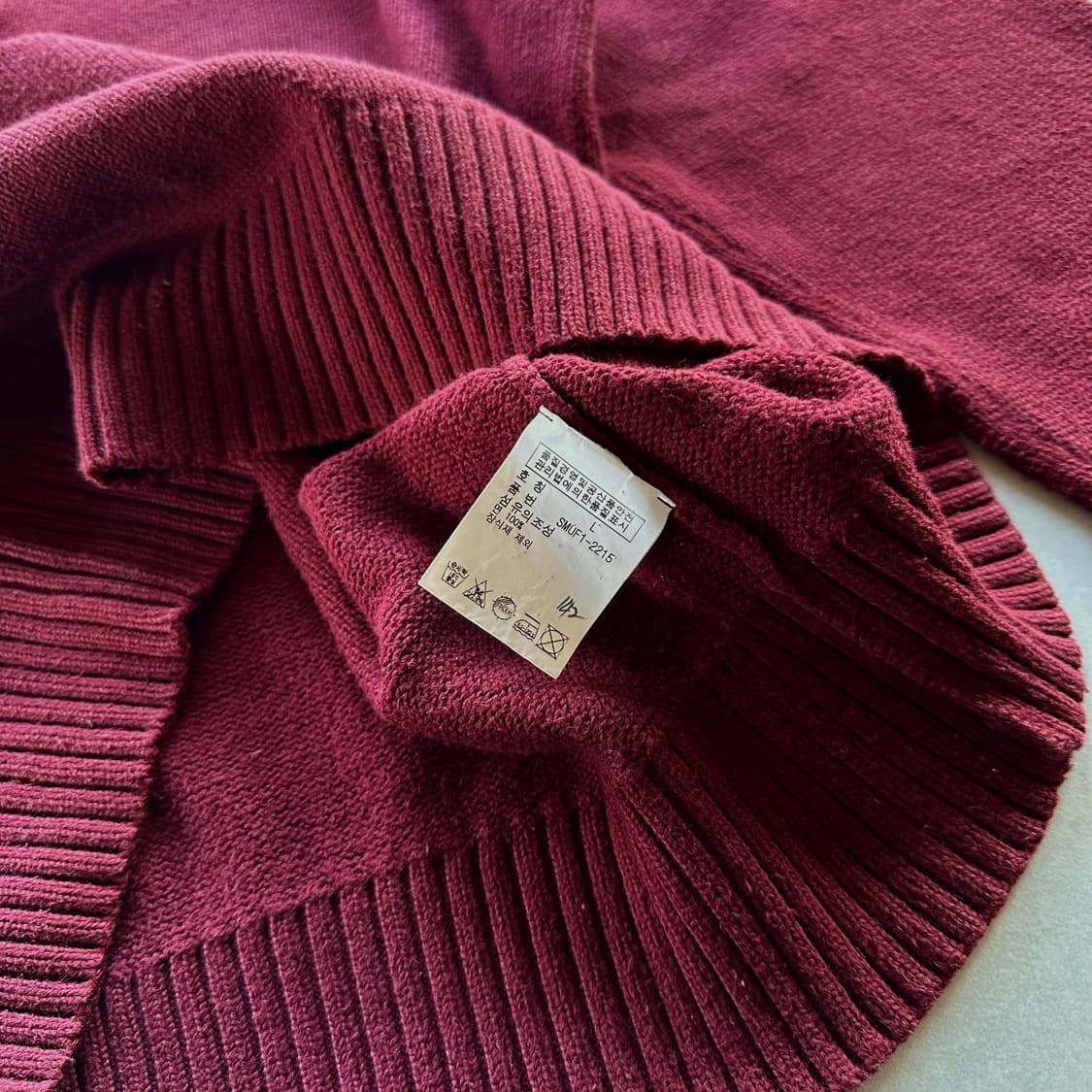 [L]폴로 랄프로렌 버튼 하이넥 버건디 코튼 니트 상품이미지10