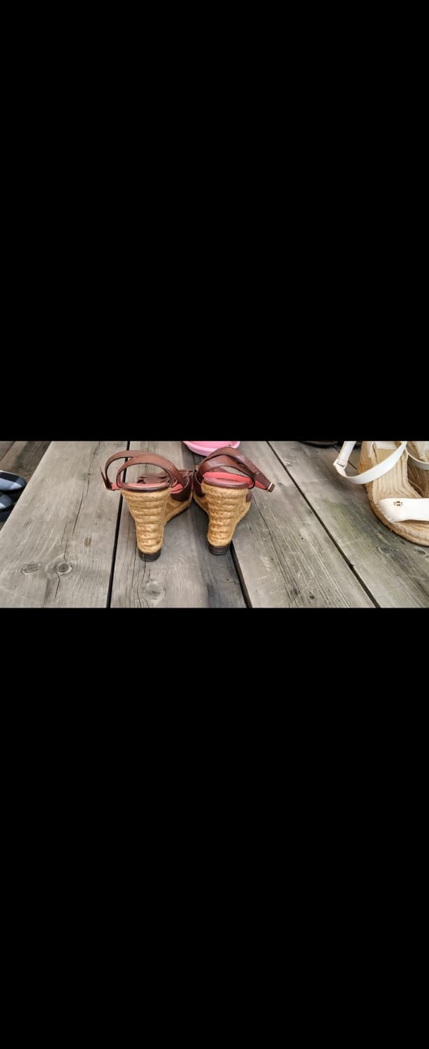 정품 셀린 리얼가죽 웨지 샌들 36 상품이미지5