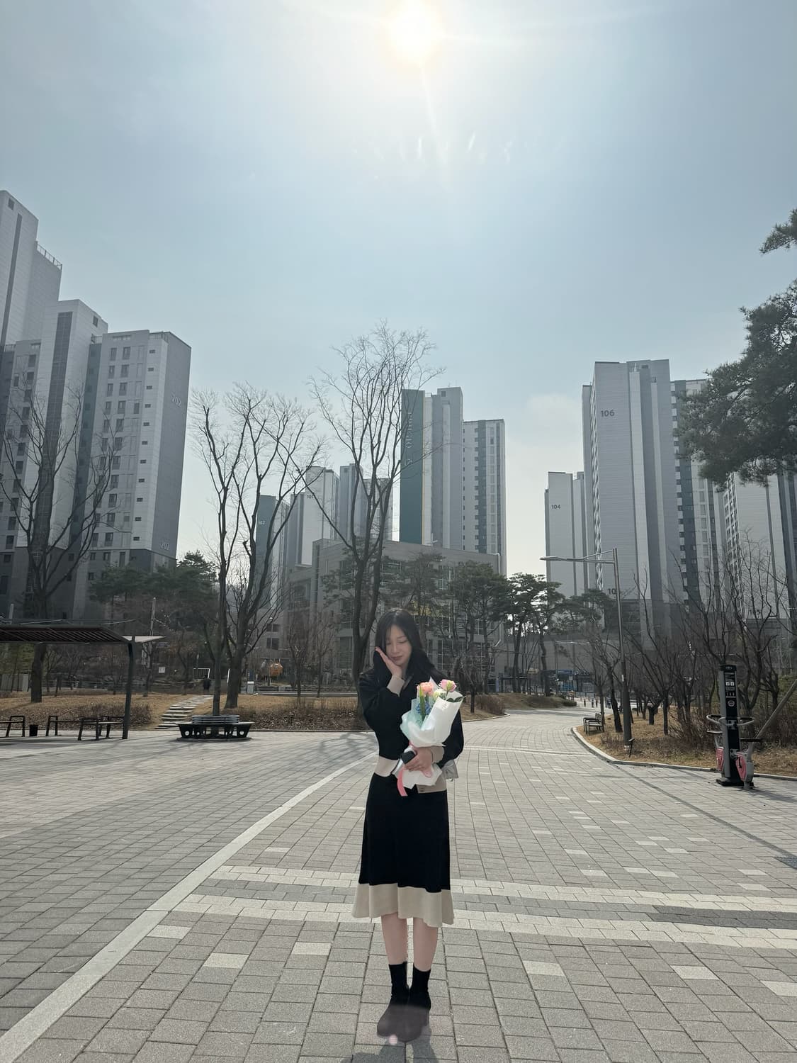 스튜디오 화이트 단정st 데일리 배색원피스 상품이미지2