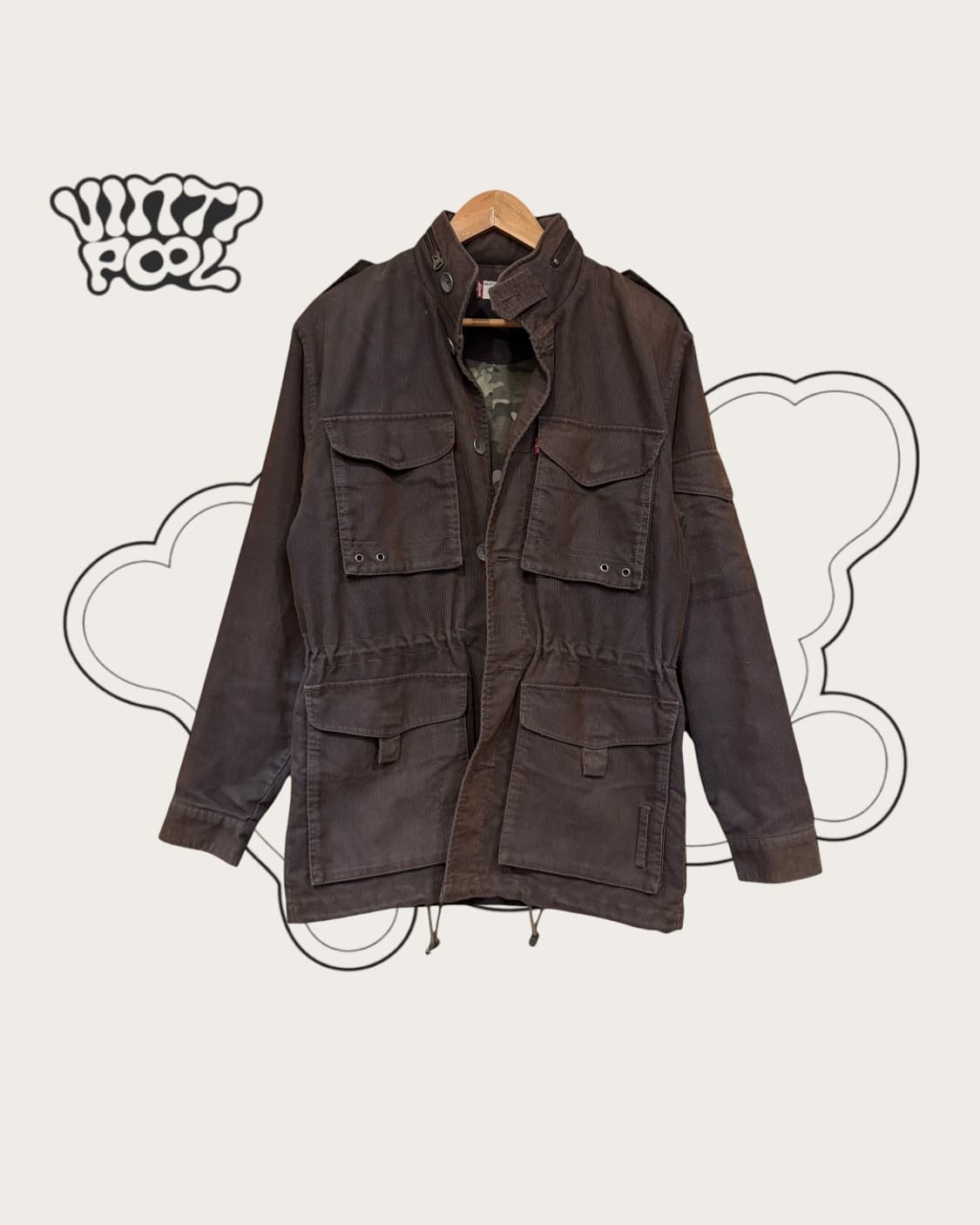 리바이스 카모 코듀로이 스트링 워크웨어 자켓 야상 점퍼 95 브라운 상품이미지1