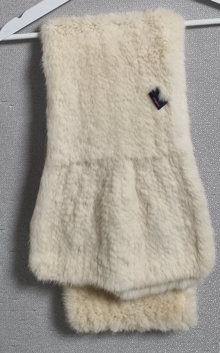 밍크100% 아이보리 목도리 상품이미지1