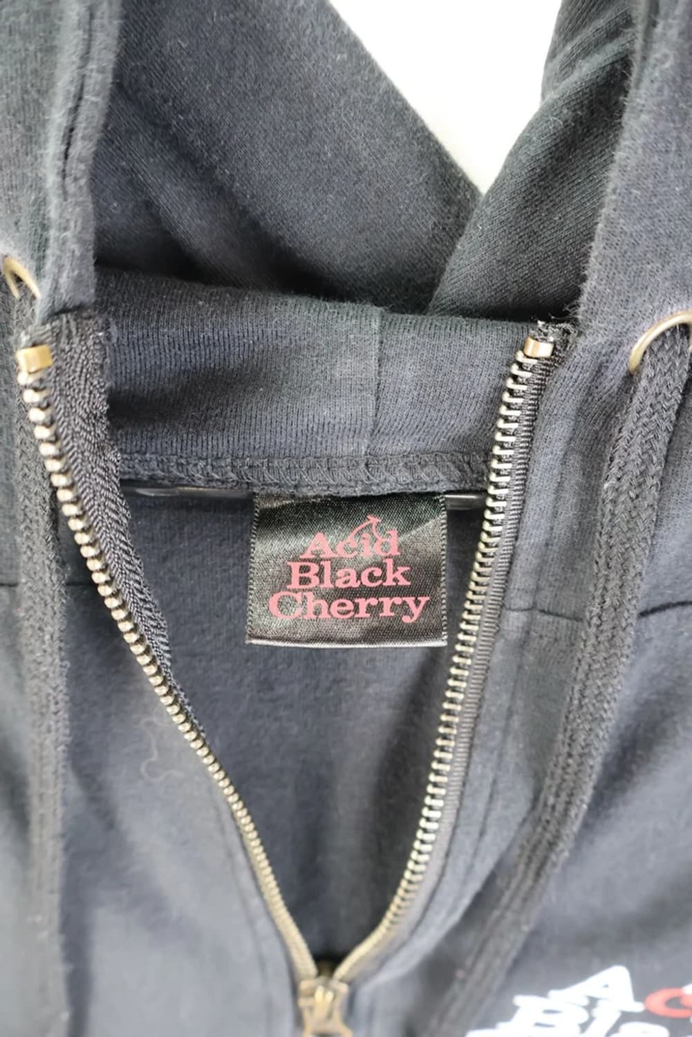 애시드 블랙 체리 블랙 후드 집업 상품이미지7