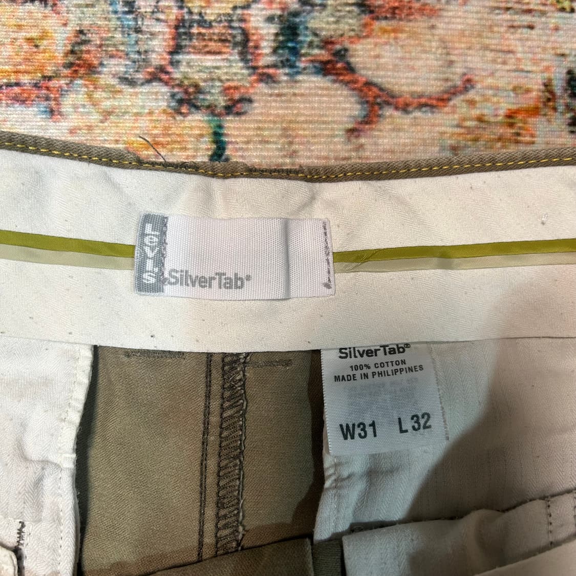 [31] 00s 리바이스 실버탭 올리브 코튼 팬츠  상품이미지10