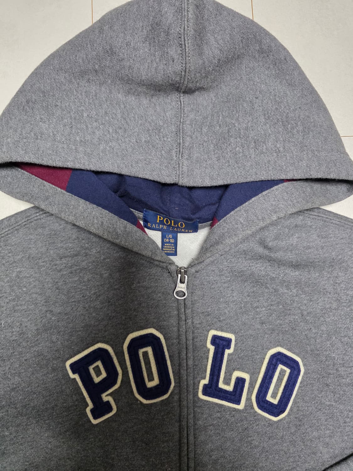 폴로 랄프로렌 그레이 후드집업 L(14-16) 여성용 55 상품이미지2