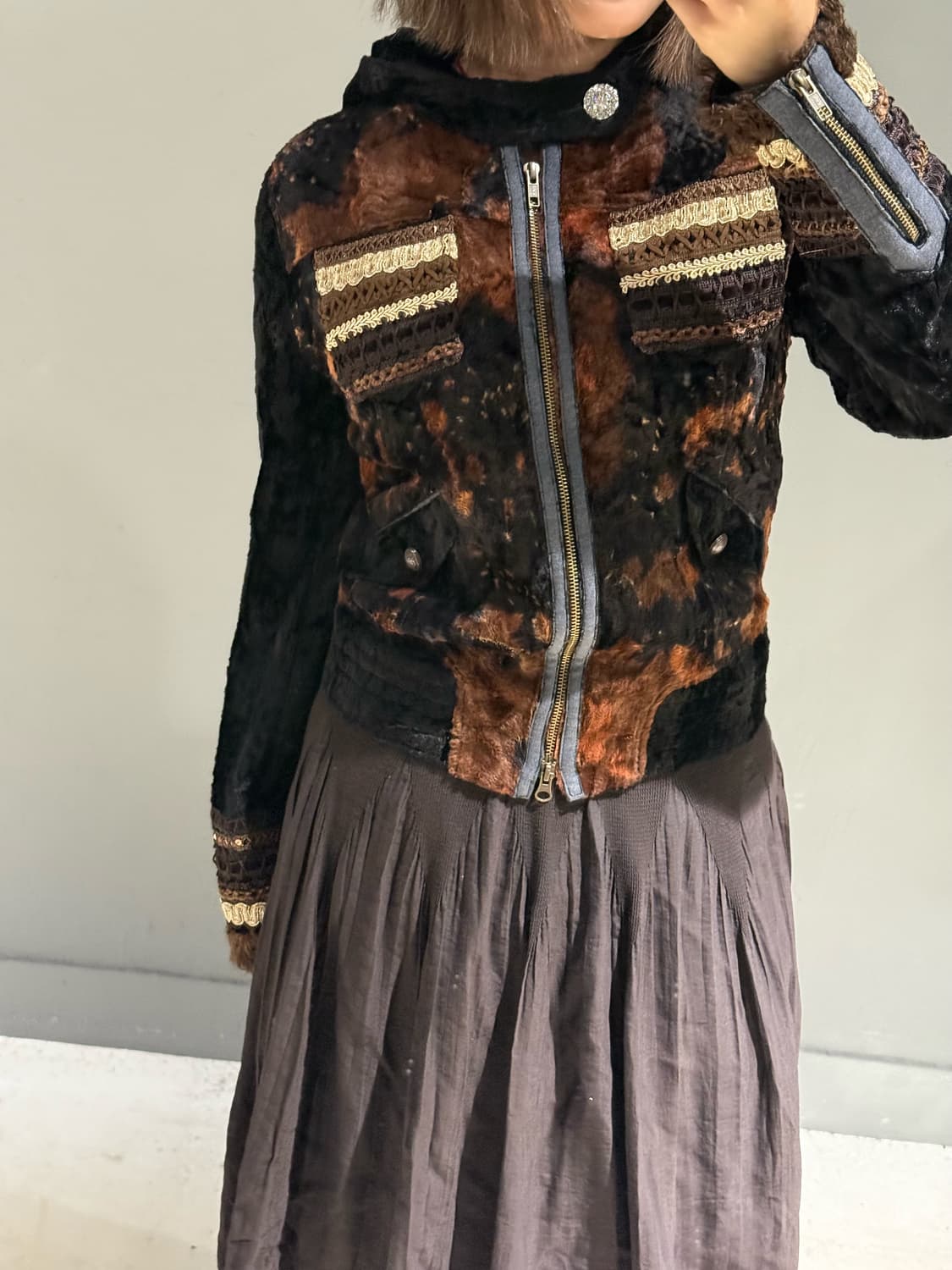 malko malka pocket detail hood fur jk 상품이미지4