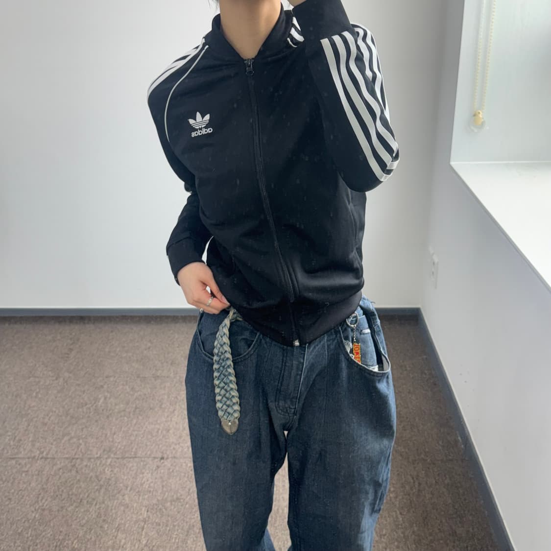 Adidas 아디다스 파이어로고 블랙 져지 상품이미지2