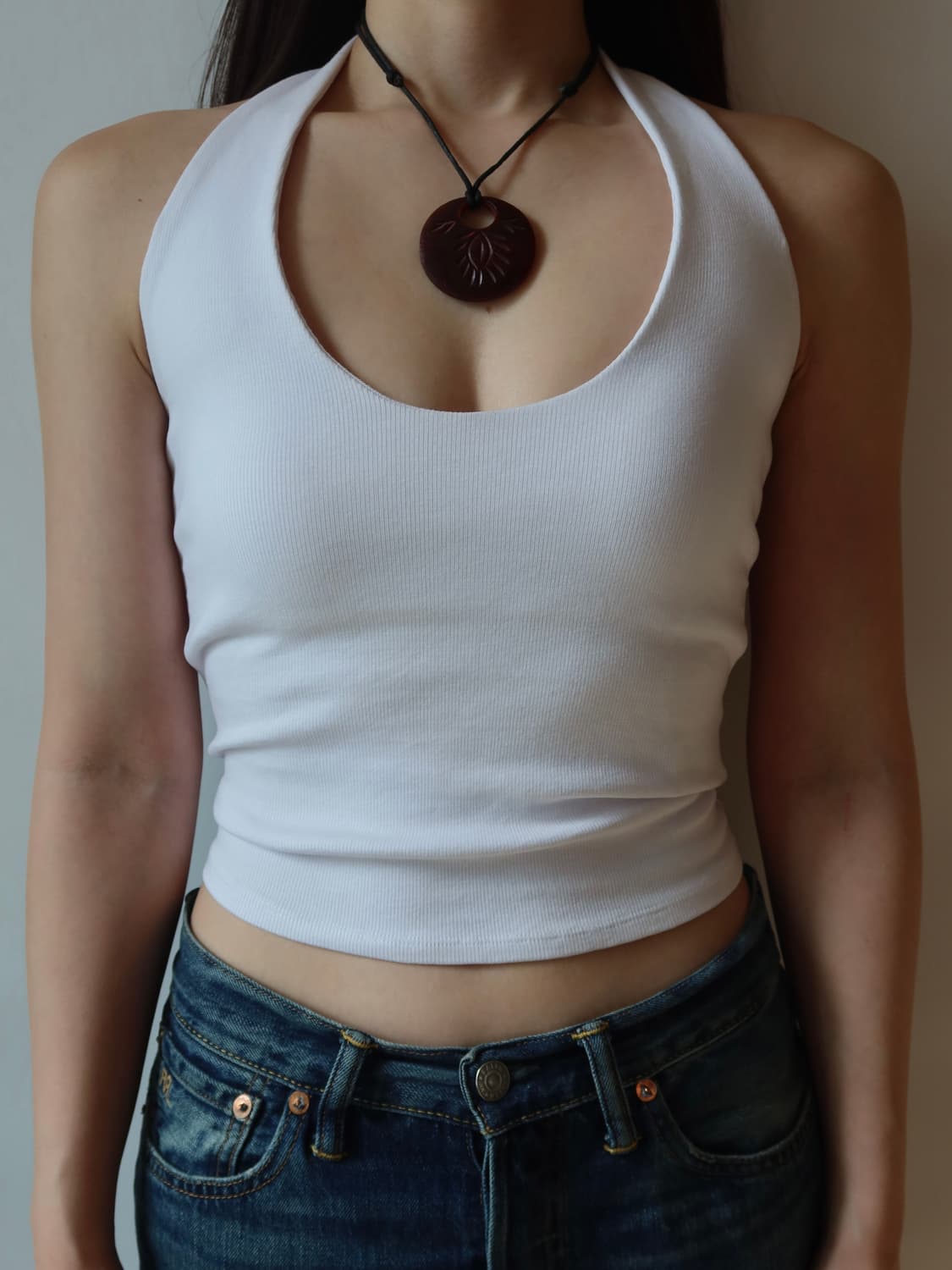 leaf carved necklace 상품이미지2