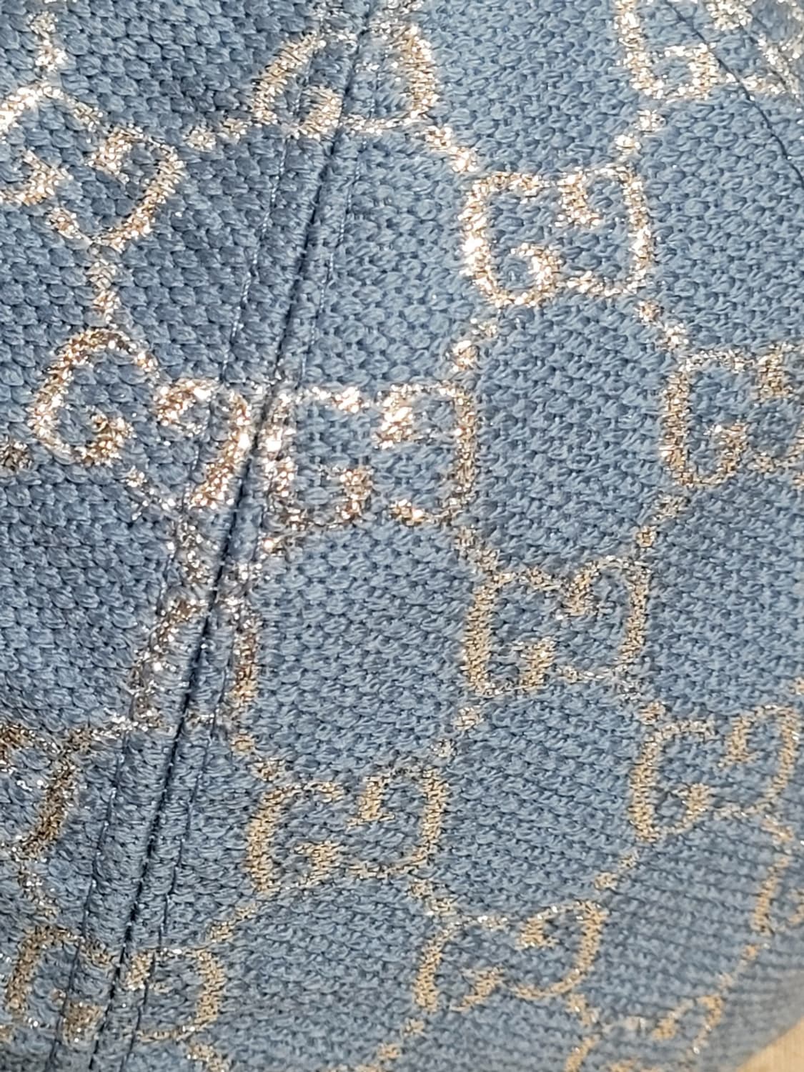 구찌 블루 글리터 GG 모노그램 볼캡모자 M 상품이미지3