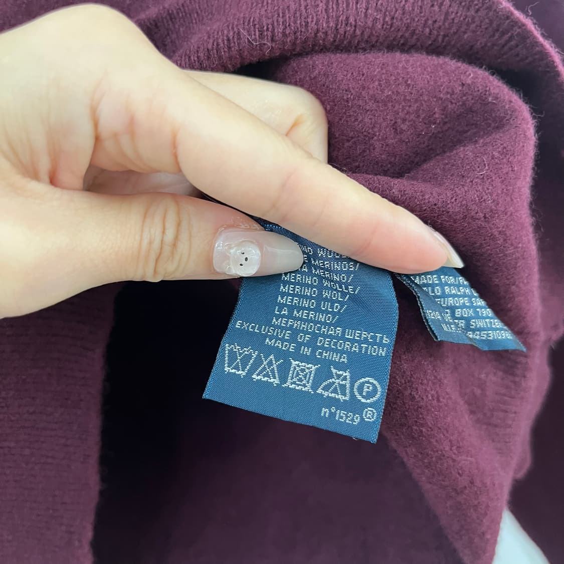 폴로 랄프로렌 버건디 메리노울 니트 상품이미지7