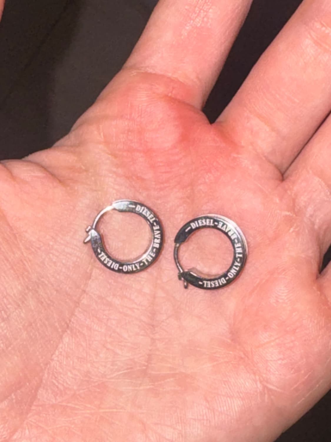 디젤 disel 실버 이어링 귀걸이 스테인리스 상품이미지3