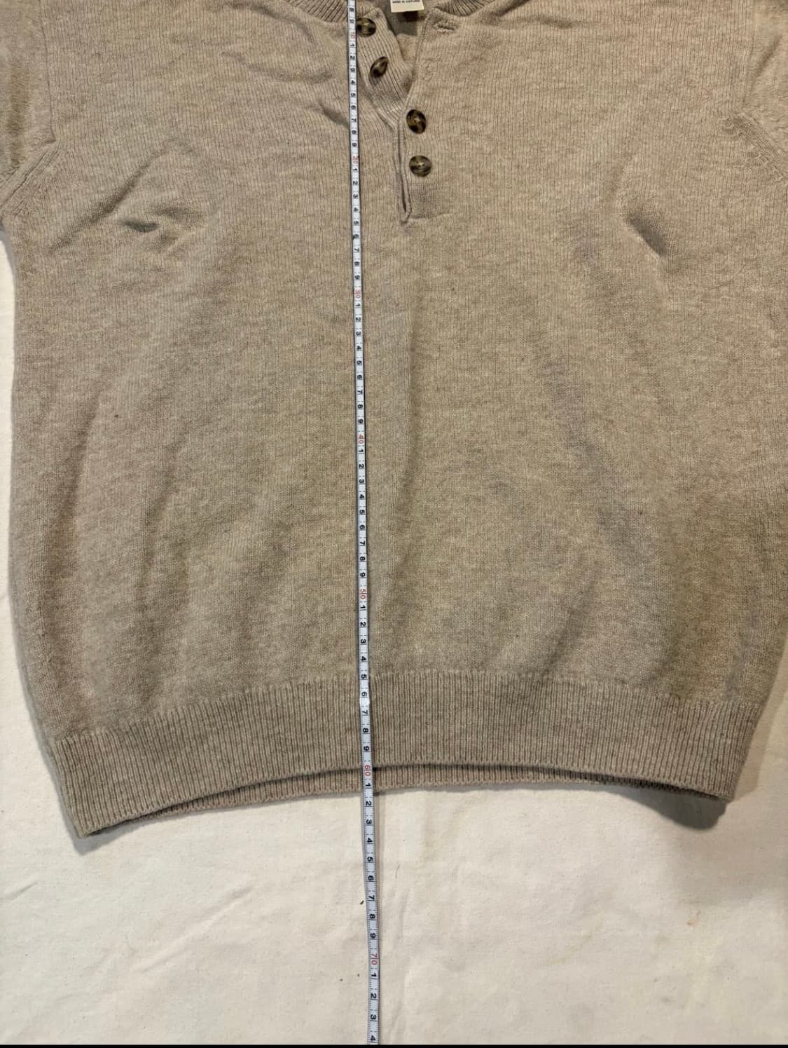 엘엘빈 울 헨리넥 버튼 스웨터 (스코트랜드 제조) M ~ L 상품이미지3