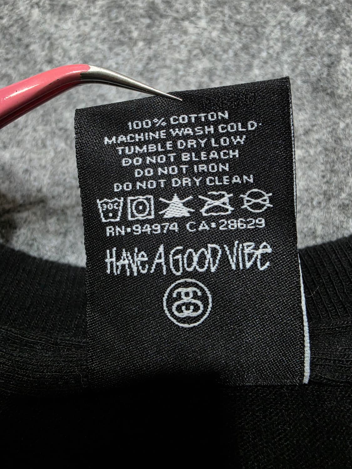 스투시 베이직 지브라 로고 빈티지 프린팅 반팔티 M 상품이미지9