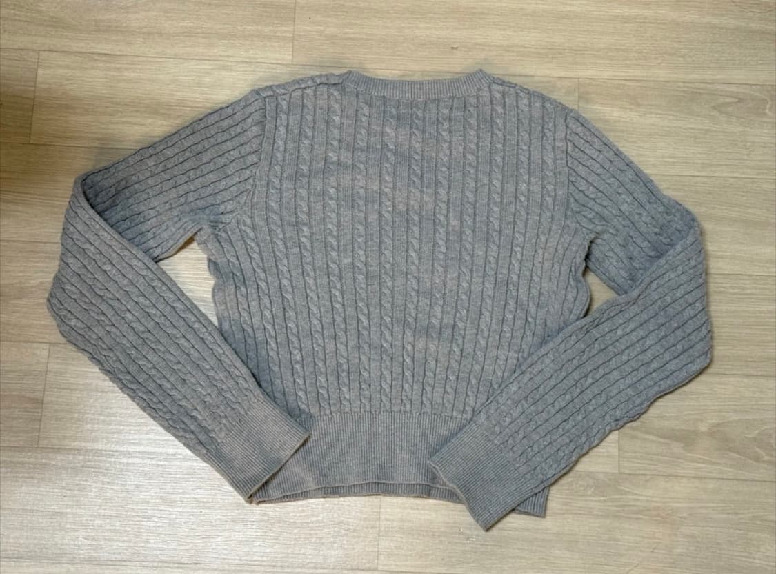 키르시 스몰체리 케이블 크롭 니트 (gray) 상품이미지5