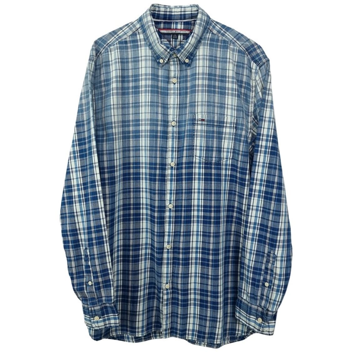 [타미힐피거] 빈티지 그라데이션 워시드 체크 셔츠 M19121 상품이미지2