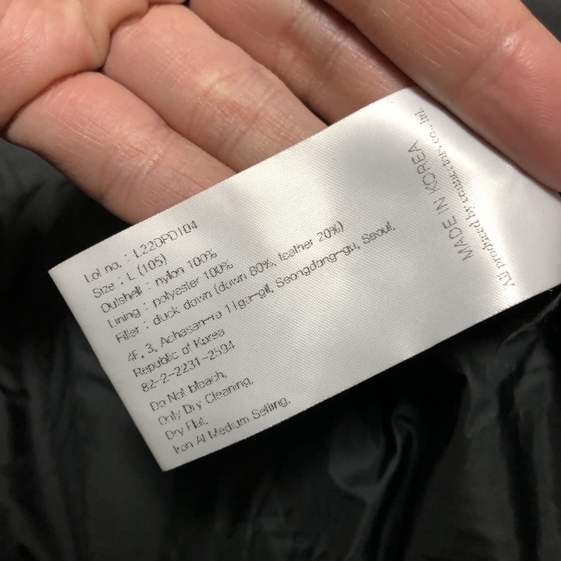 (105) 로드 존 그레이 피시테일 숏 다운 파카 블랙 패딩 상품이미지5