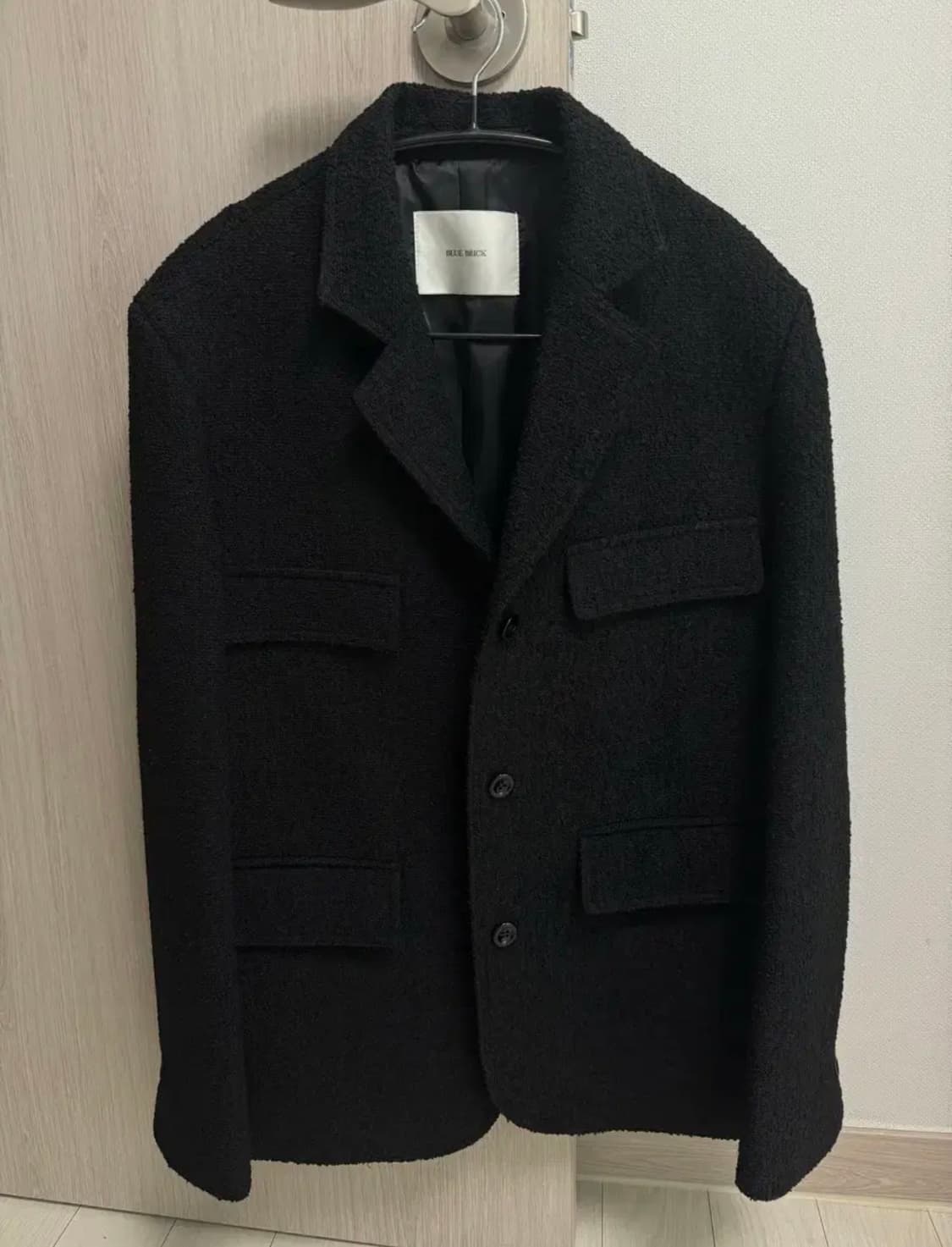 블루브릭 트위드 포켓 자켓 블랙 상품이미지5