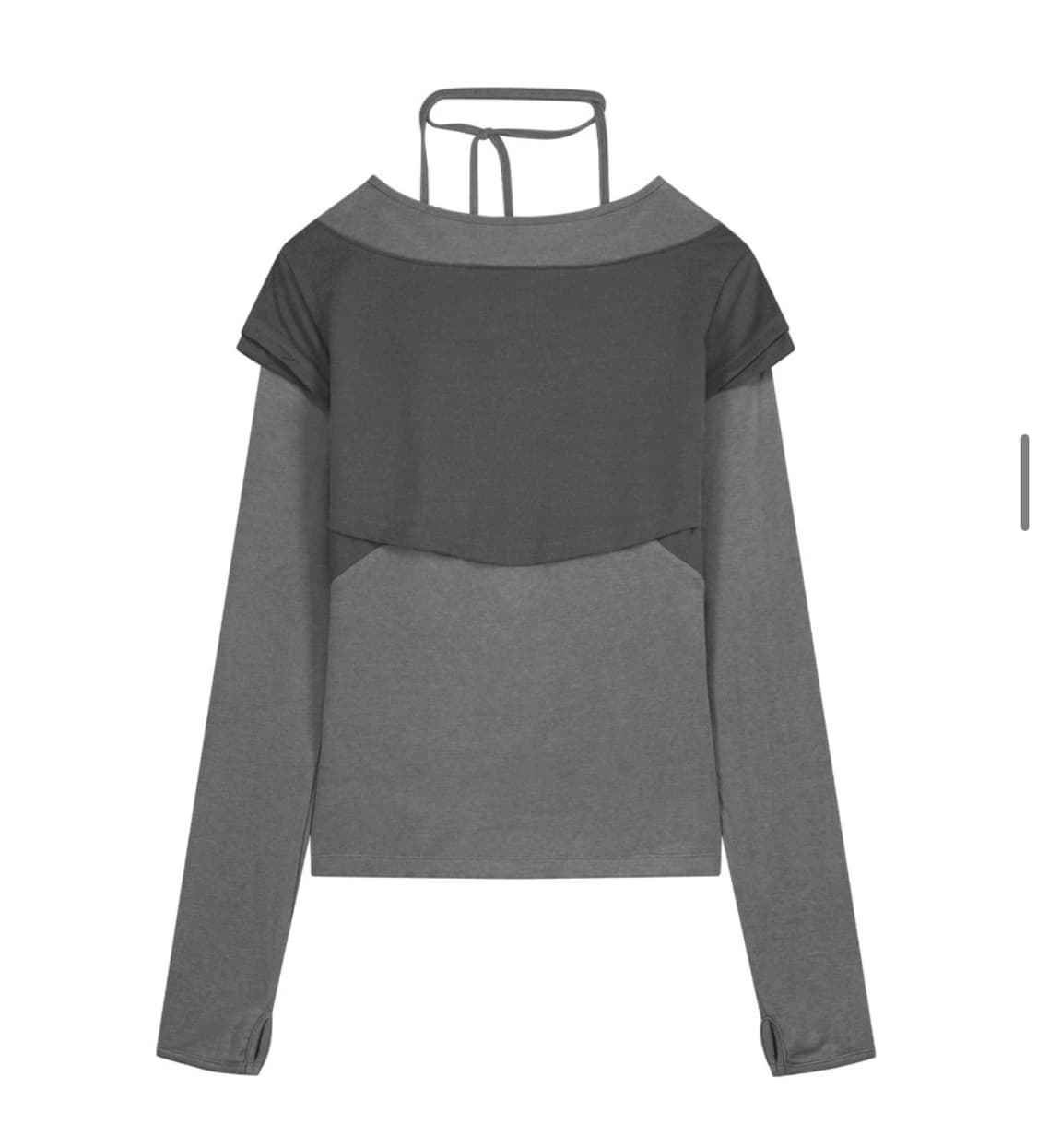 오호스 ojos Halter Strap Long Sleeve 상품이미지2