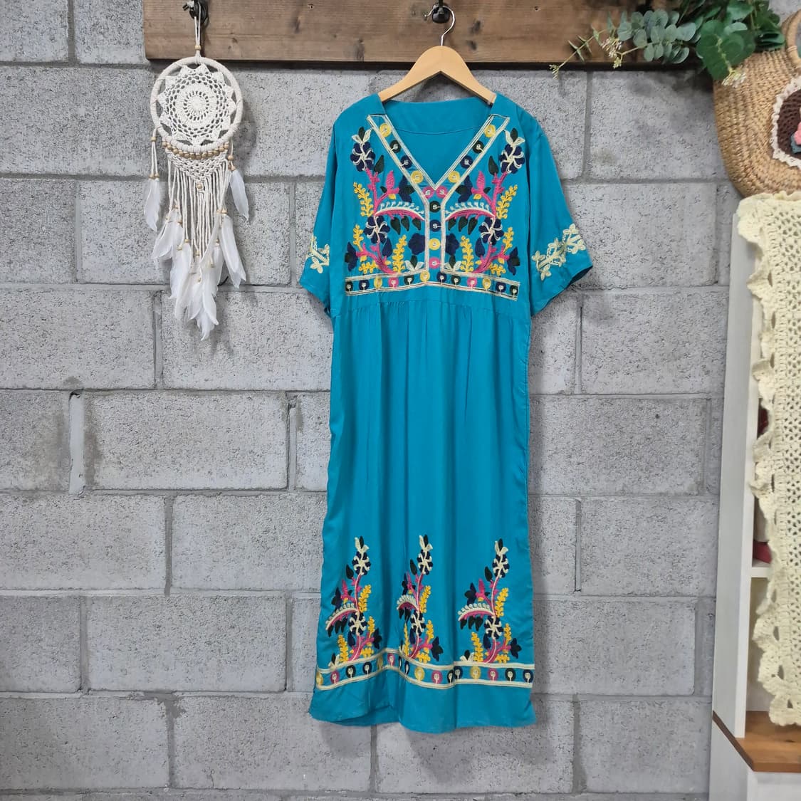 멕시칸 자수원피스 아오이유우 하구미룩 모리룩 모리걸 상품이미지1