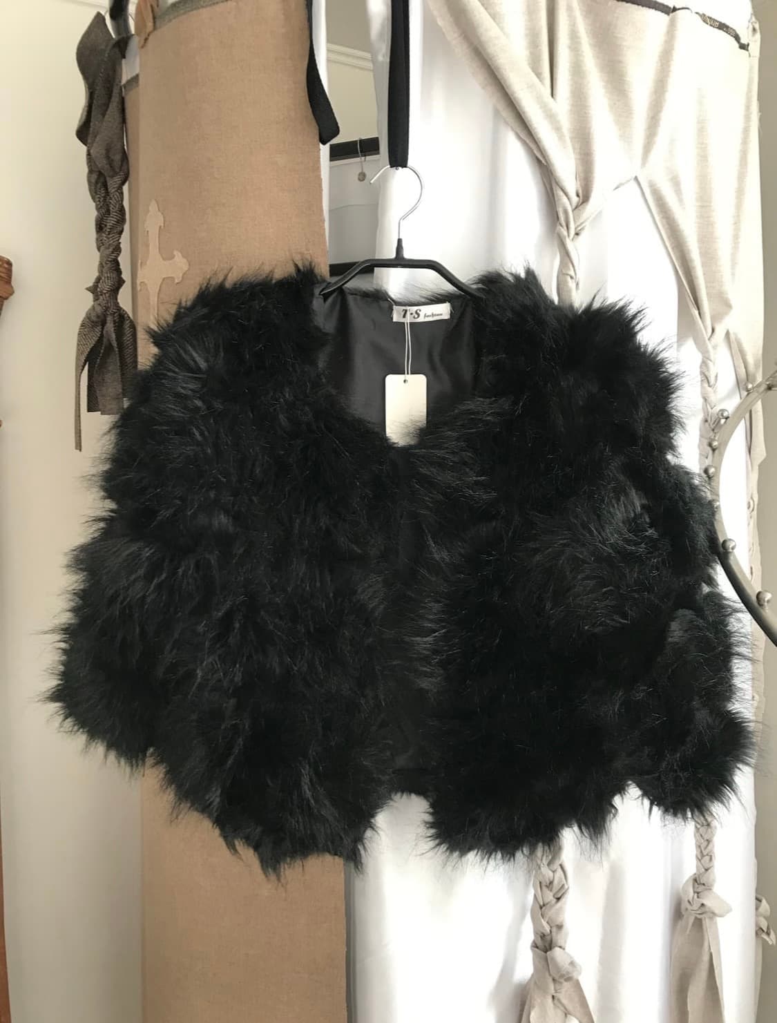 vintage black fur jacket 상품이미지7