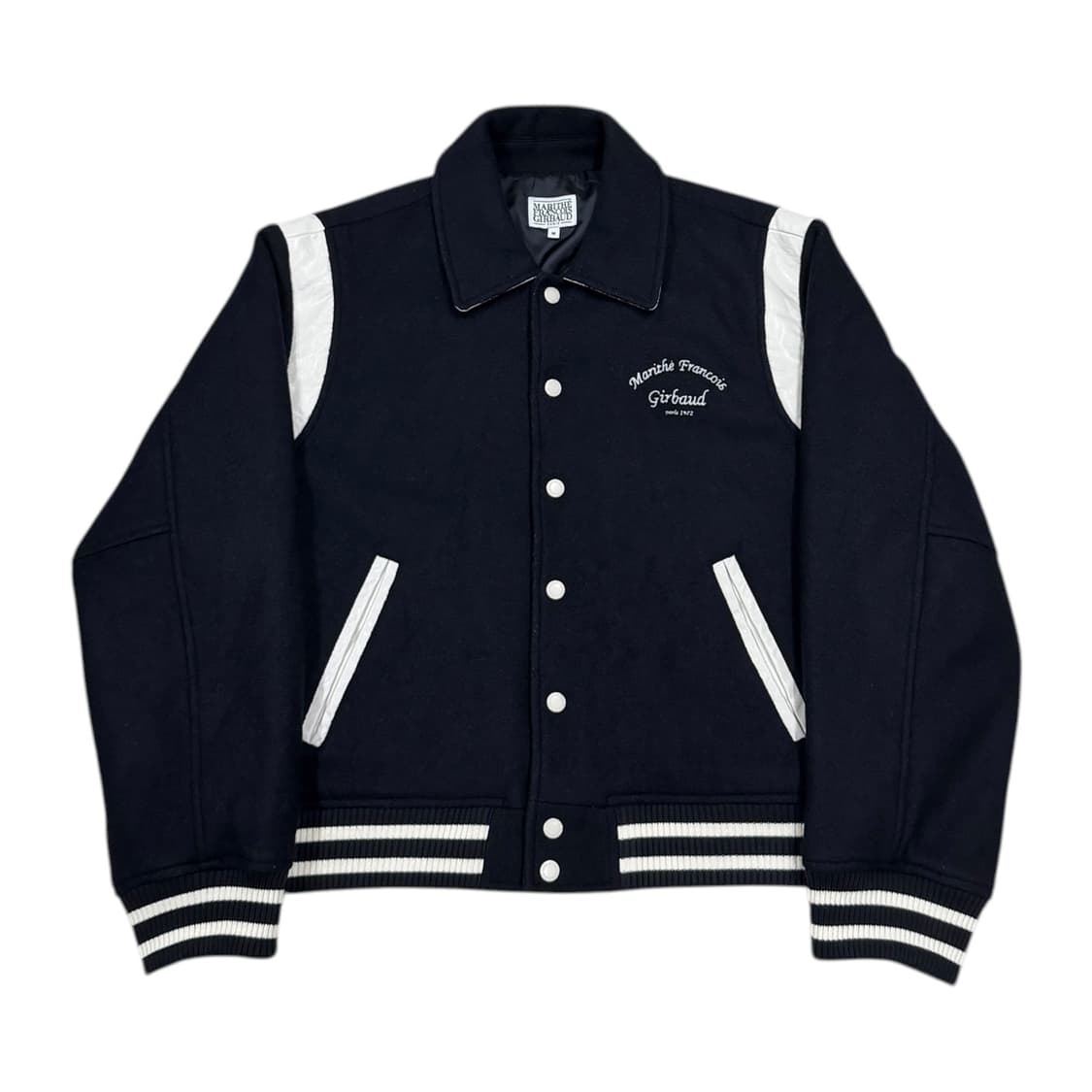마리떼 프랑소와 저버 울 블랜드 바시티 자켓 점퍼 네이비 M 상품이미지1