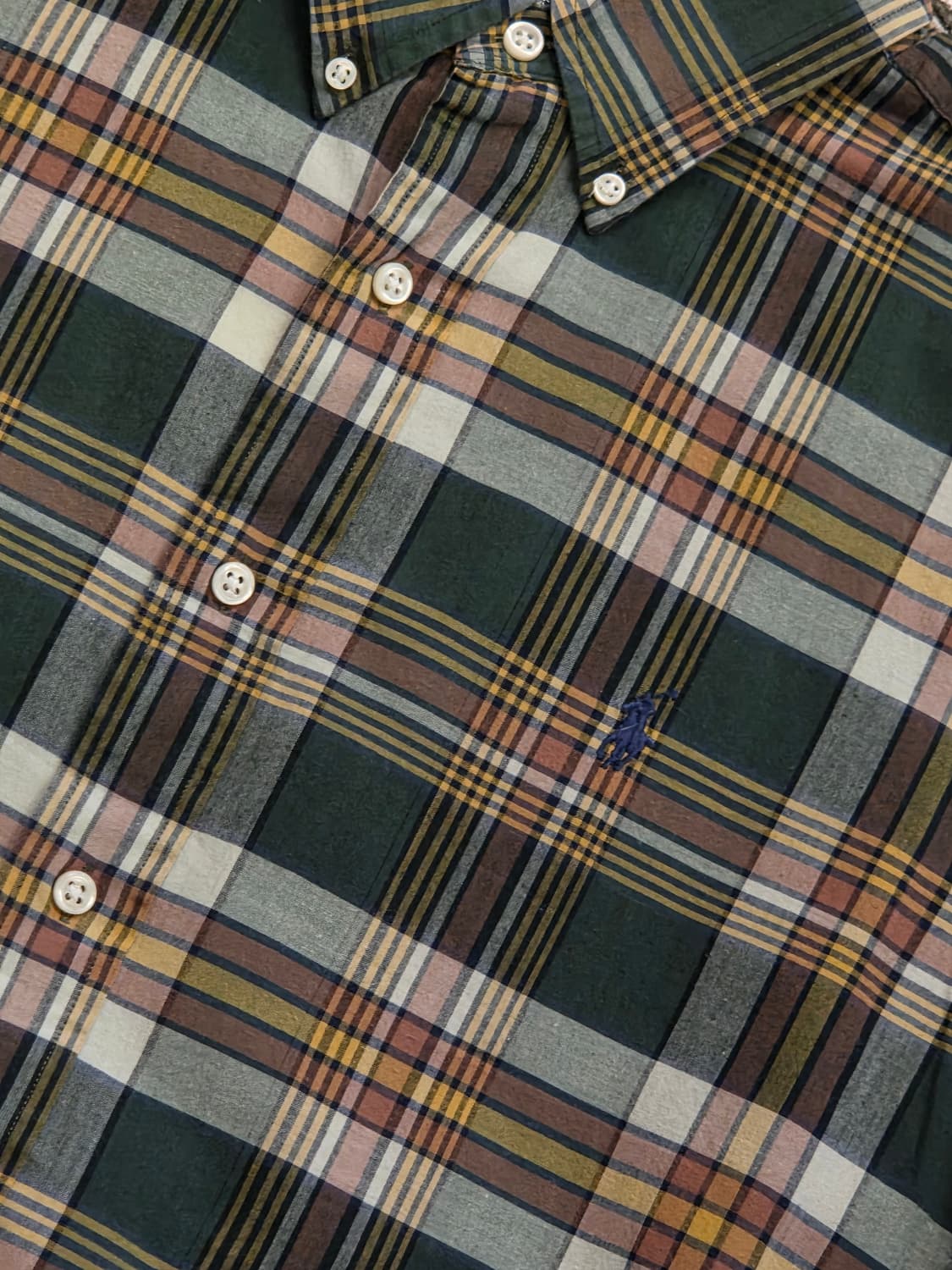 Polo 폴로 그린체크 반팔셔츠 상품이미지2