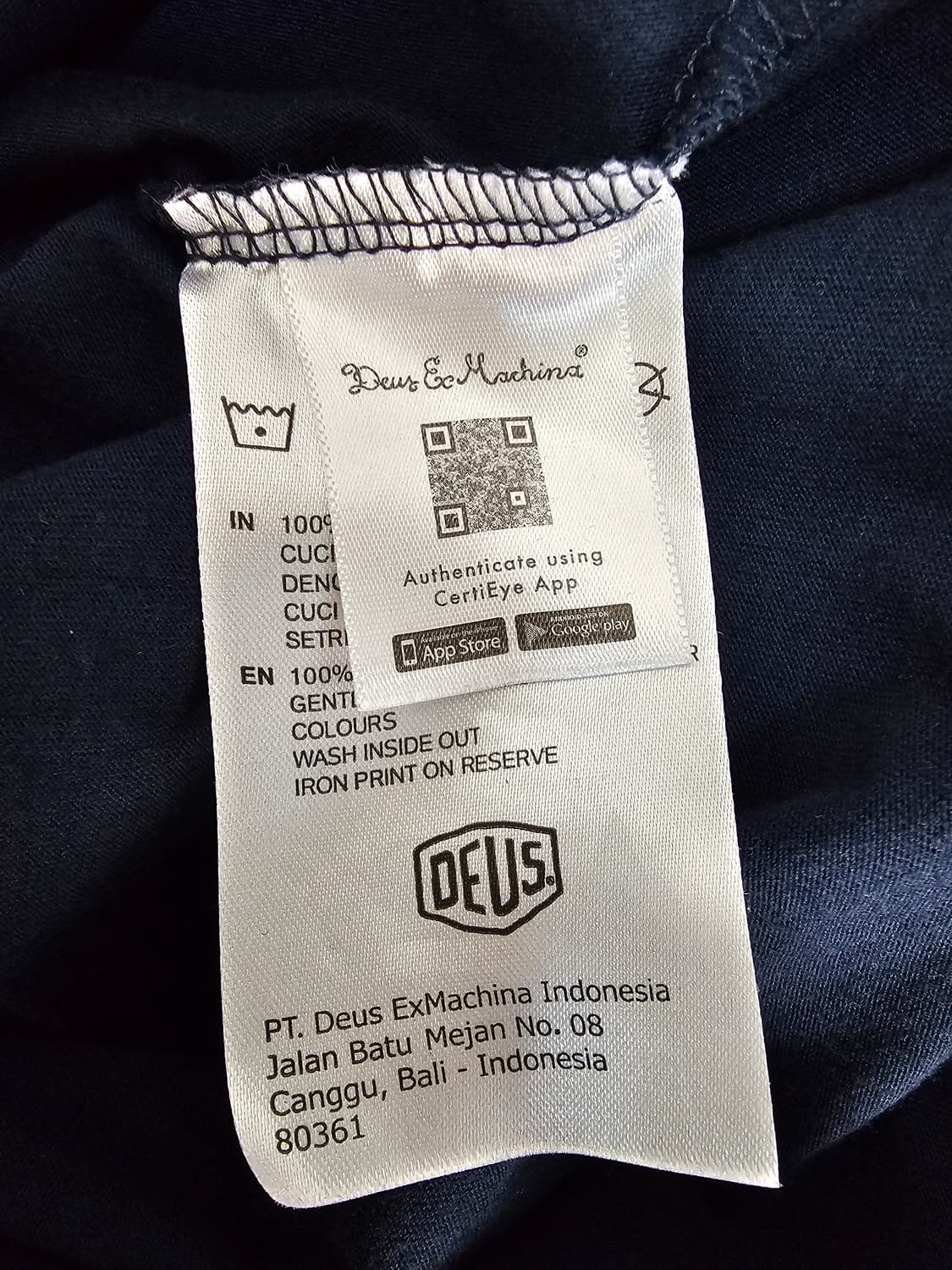 데우스 엑스 마키나 네이비 반팔 티셔츠 XL 상품이미지4